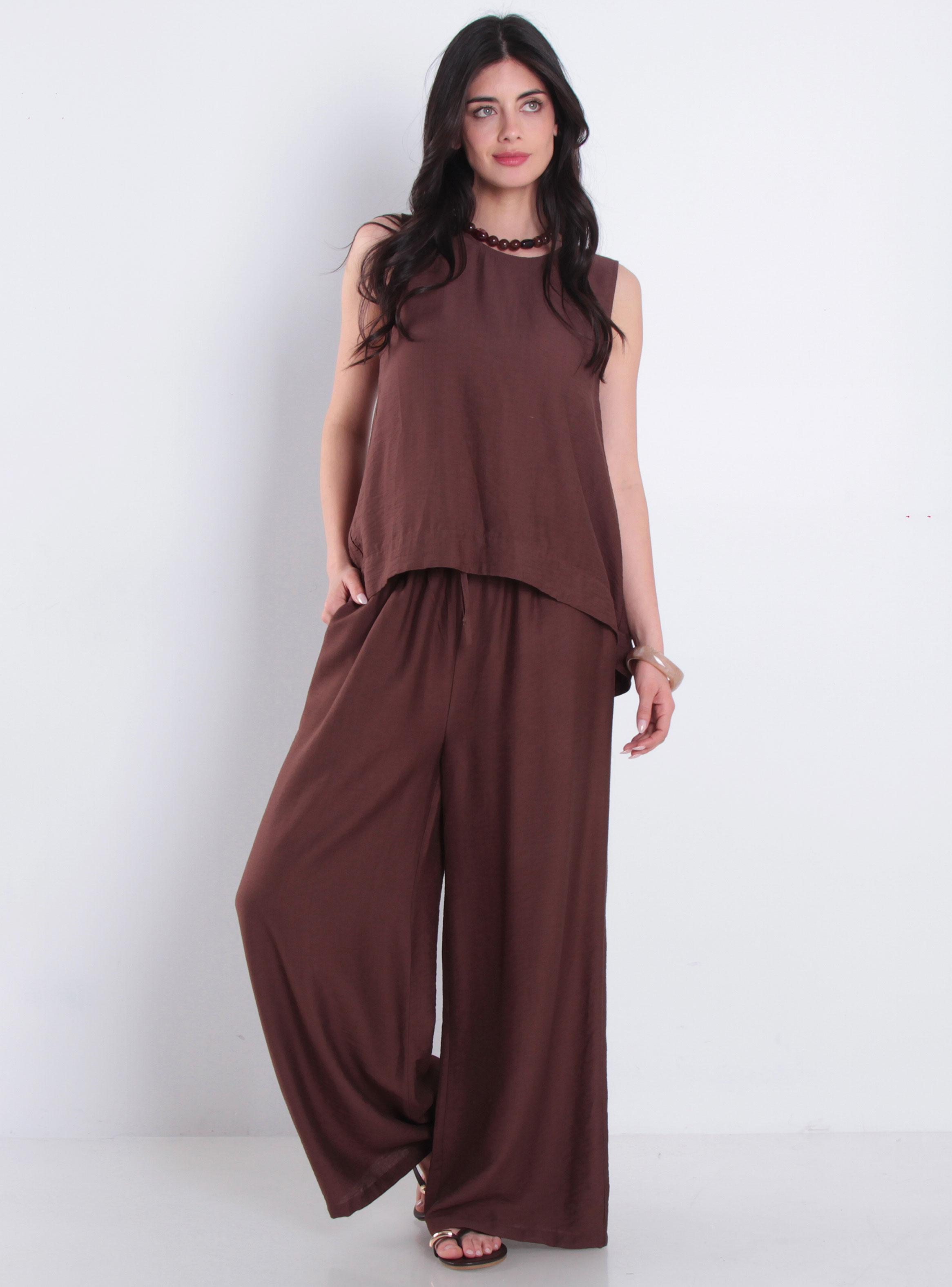 Blusa sin Manga con Escote Redondo-3