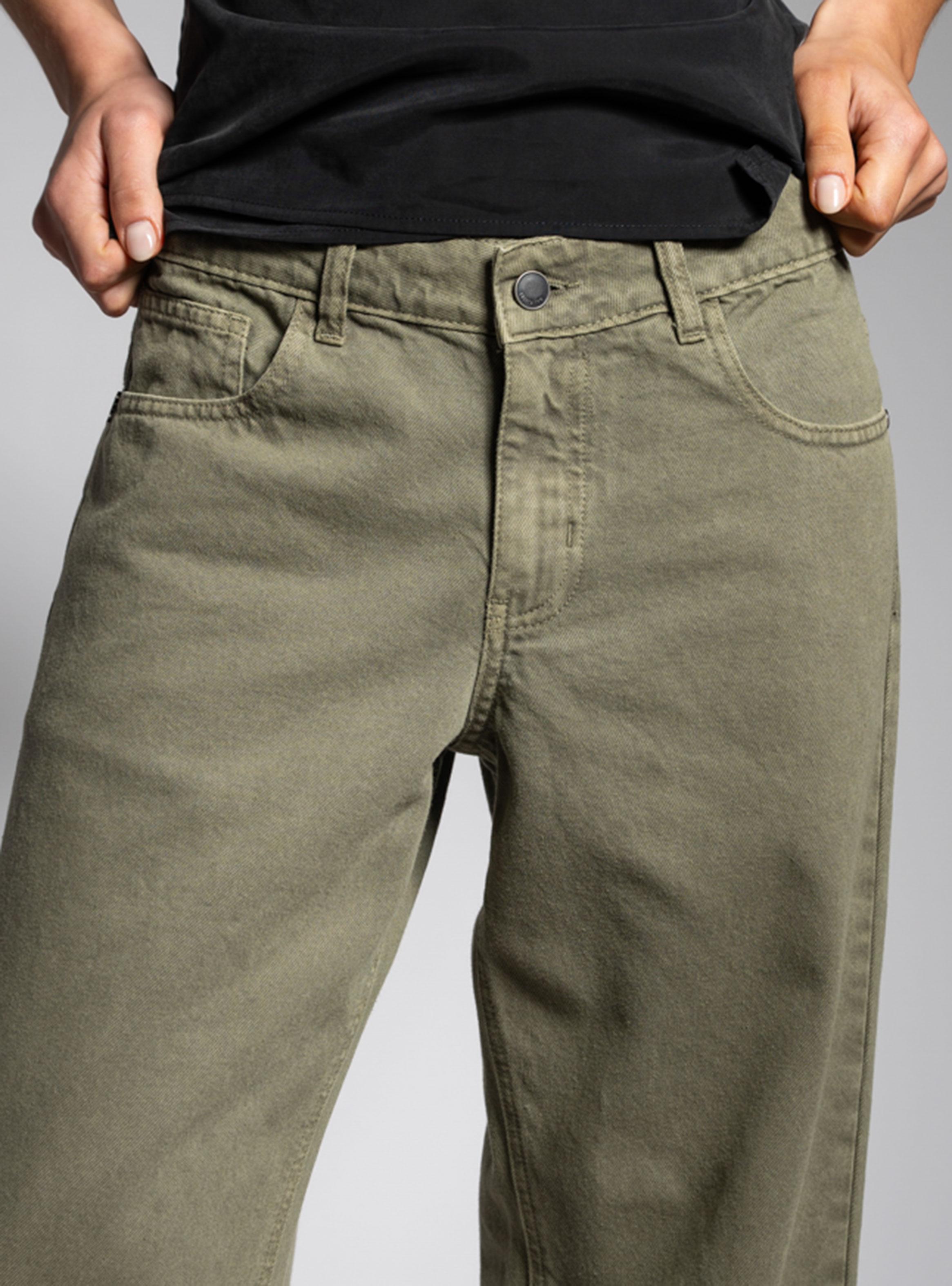 Jeans Tiro Bajo Wide Leg Josefa Tb Verde-3