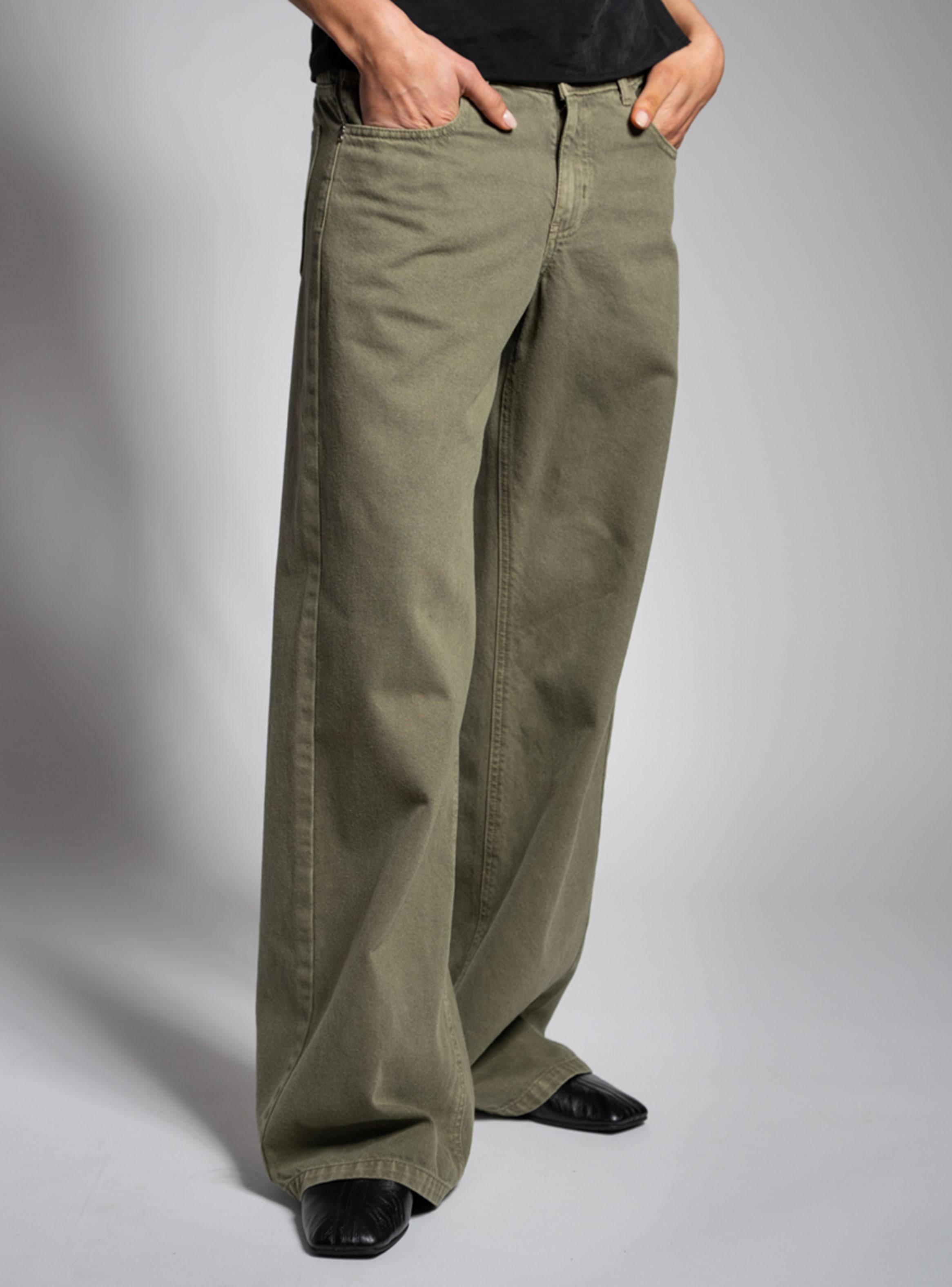 Jeans Tiro Bajo Wide Leg Josefa Tb Verde-0