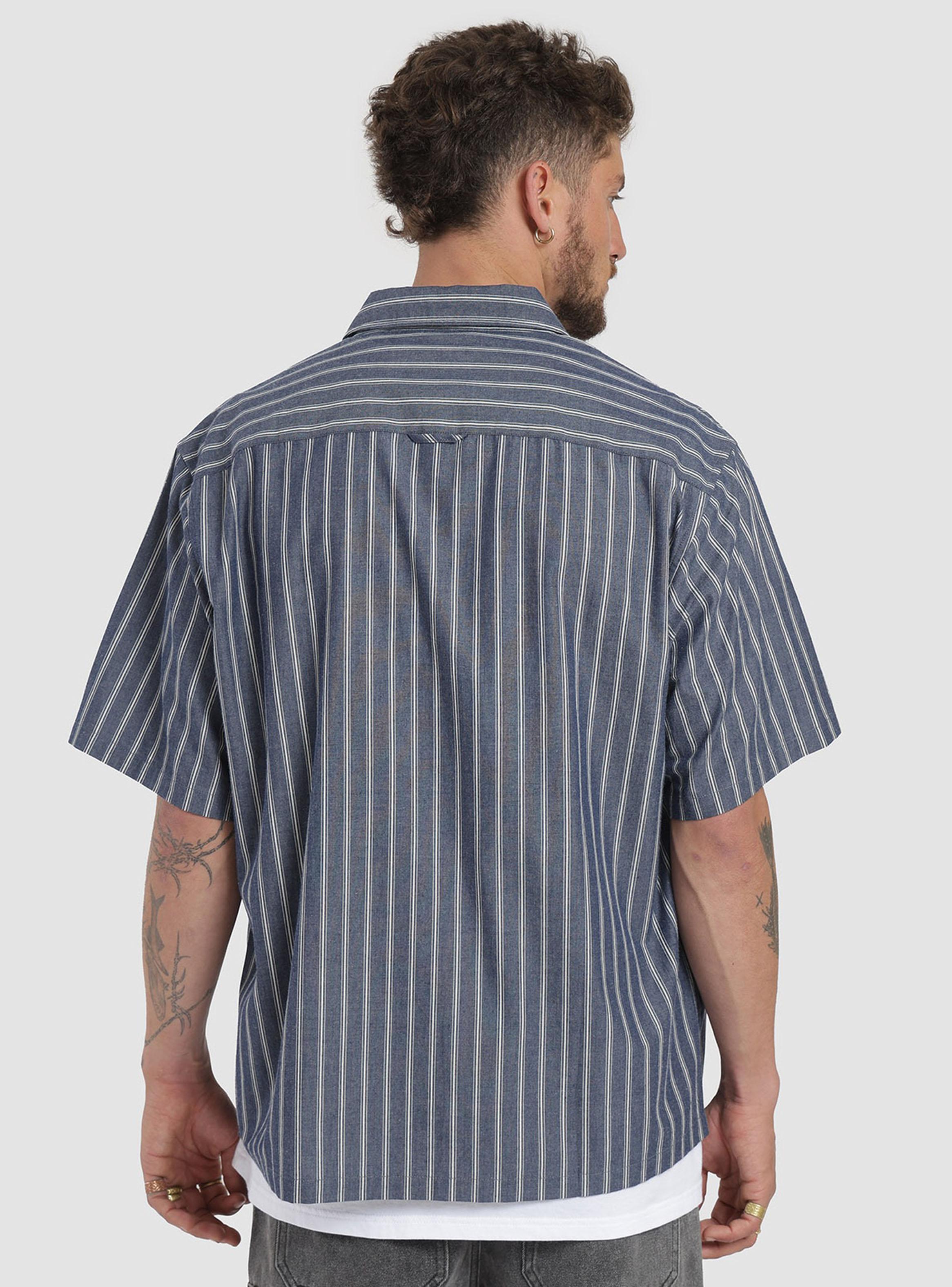 Camisa Líneas Manga Corta-1