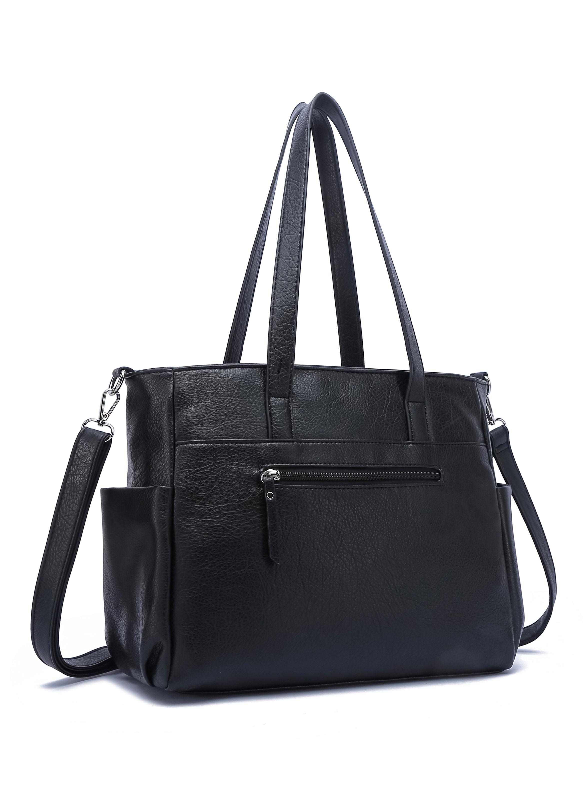 Cartera de Hombro Tipo Bolso Minimalista Scabious Negro-2