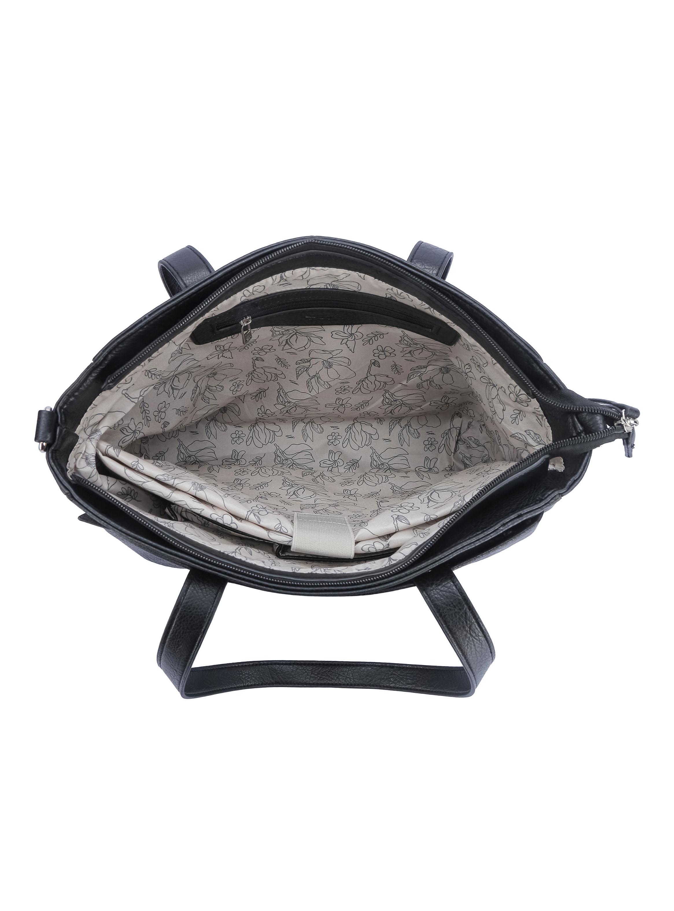 Cartera de Hombro Tipo Bolso Minimalista Scabious Negro-3