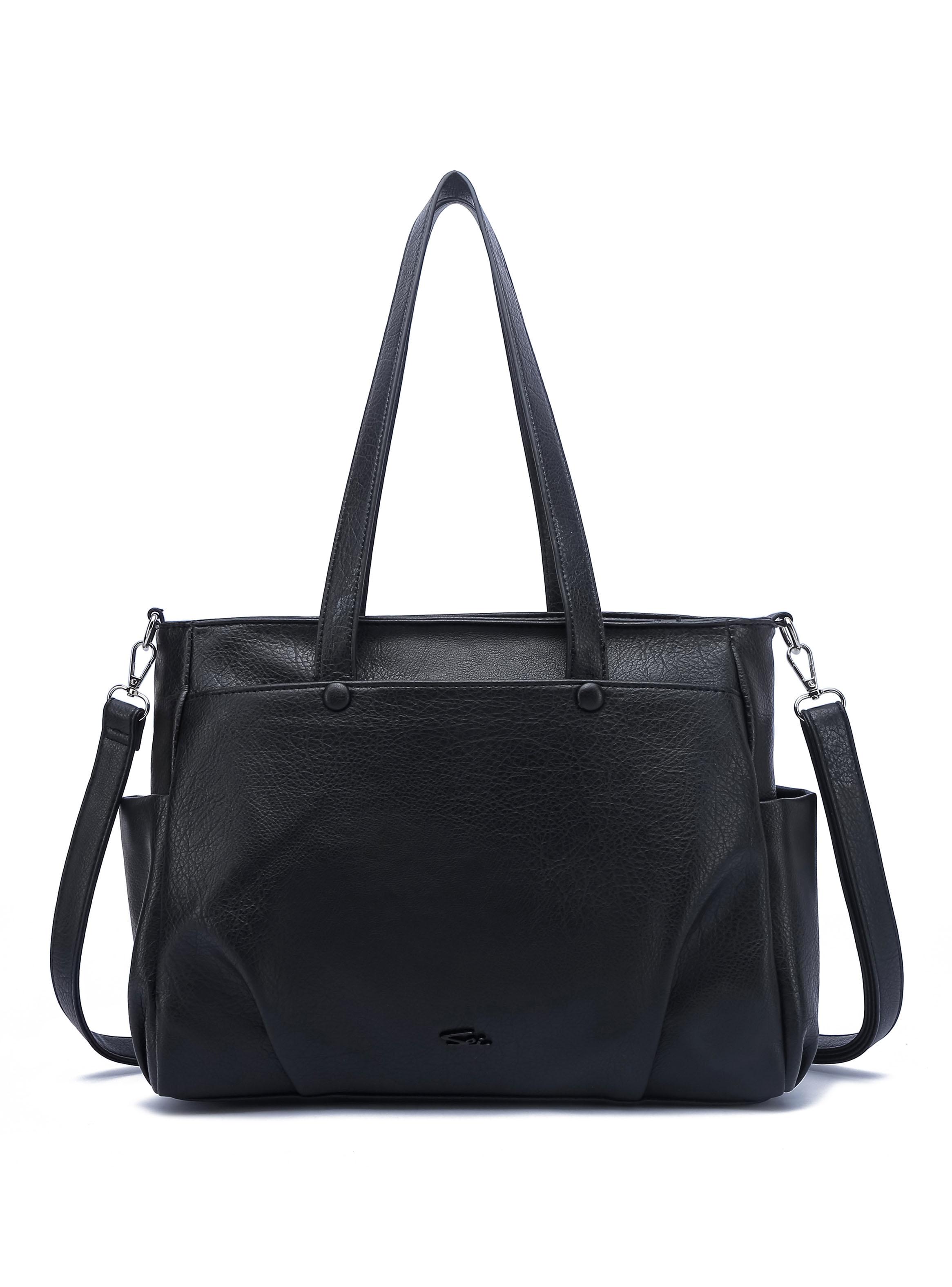 Cartera de Hombro Tipo Bolso Minimalista Scabious Negro-0