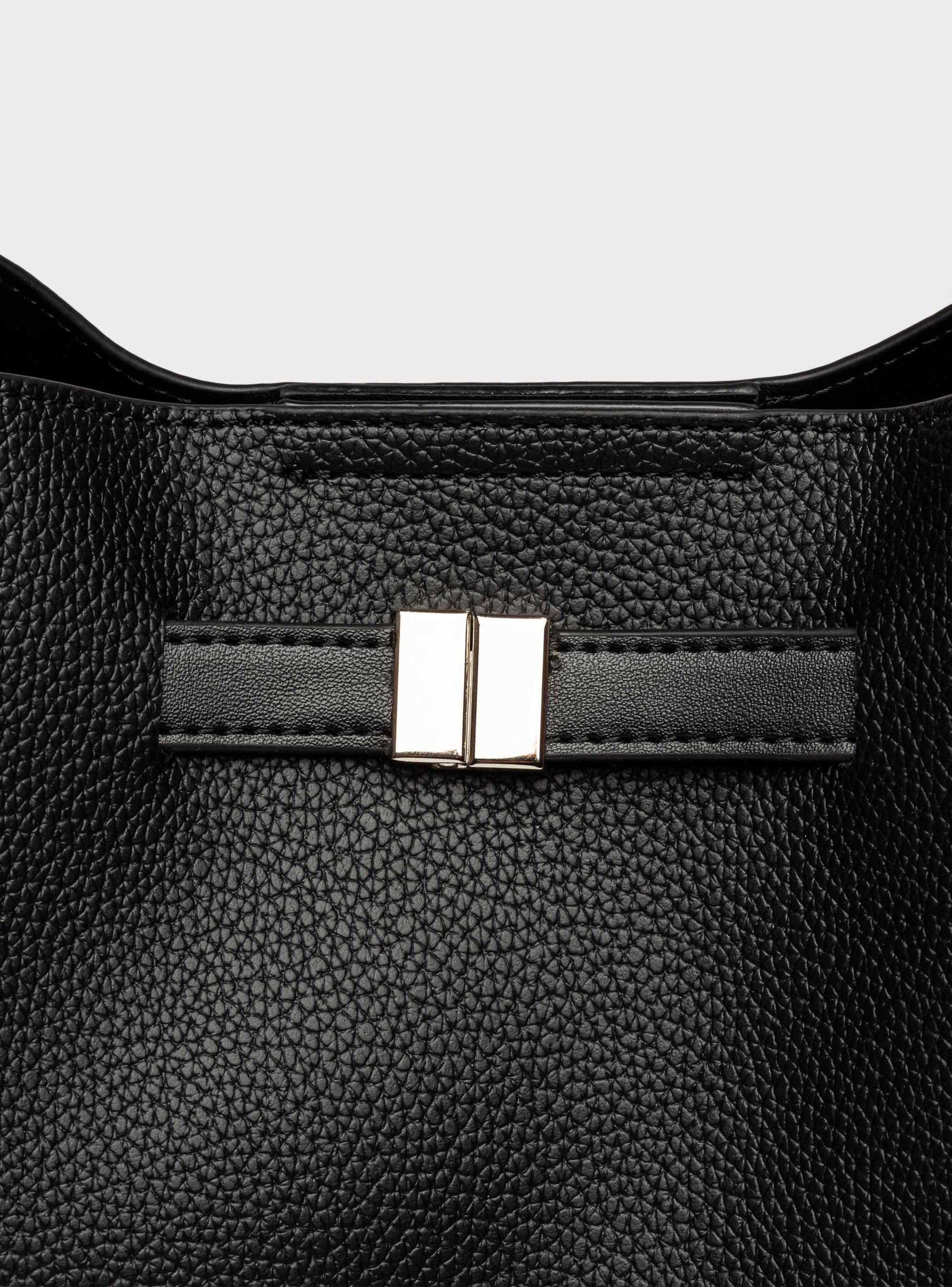 Cartera de Hombro Shopper Marble Negro-2