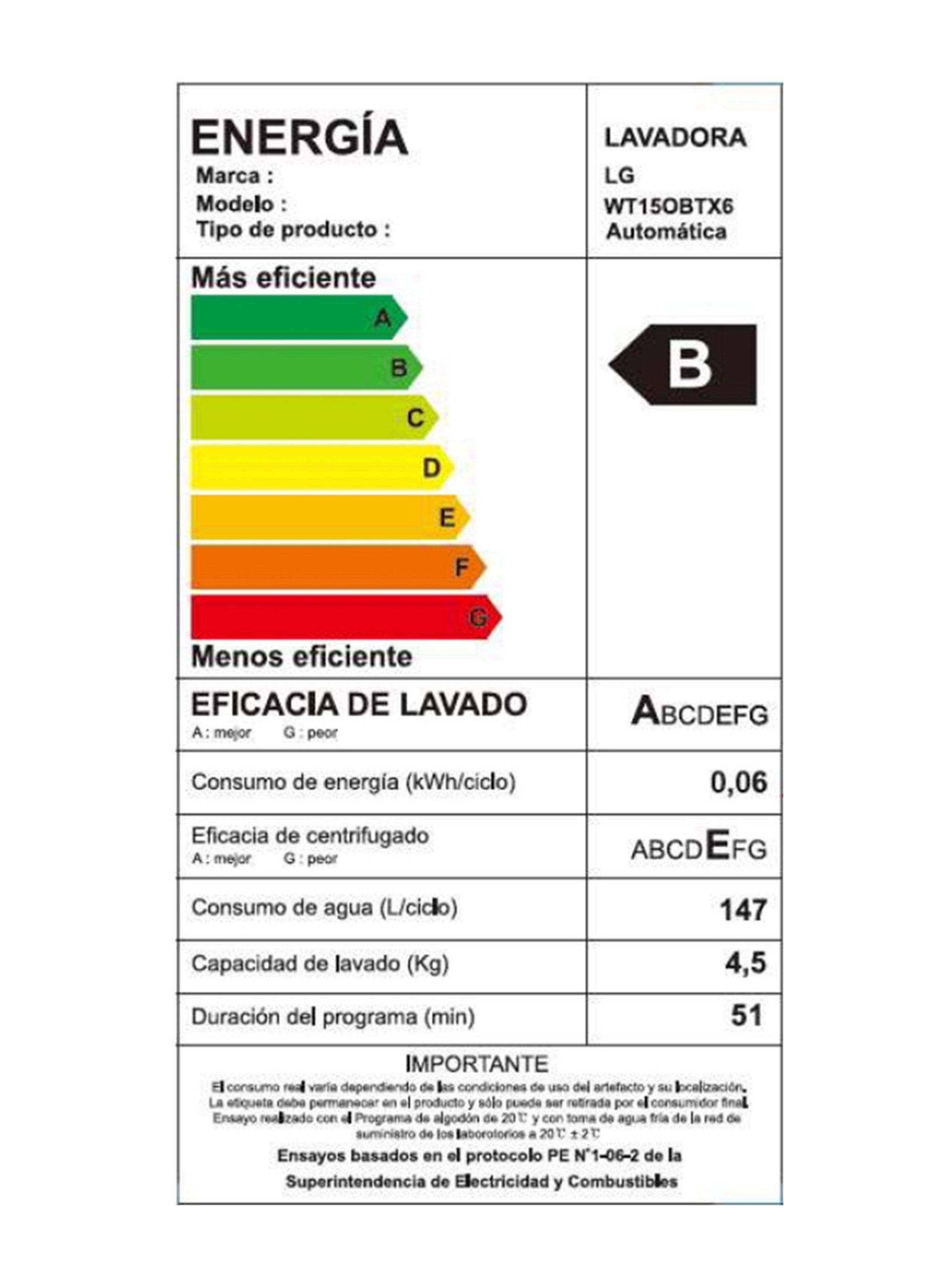 Lavadora Carga Superior 15 kg WT15OBTX6-9