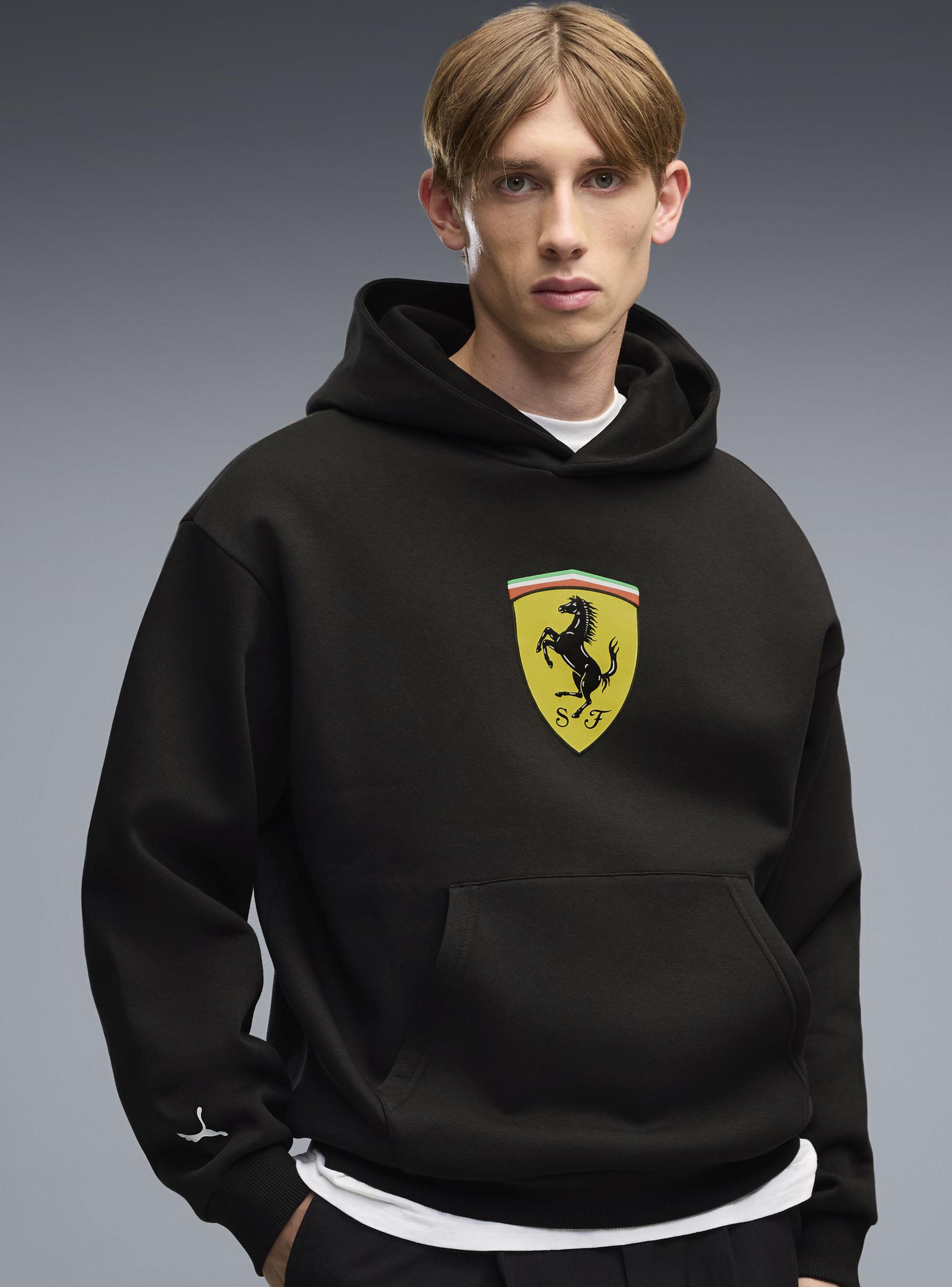 Polerón Logo Ferrari Colo Capucha-0