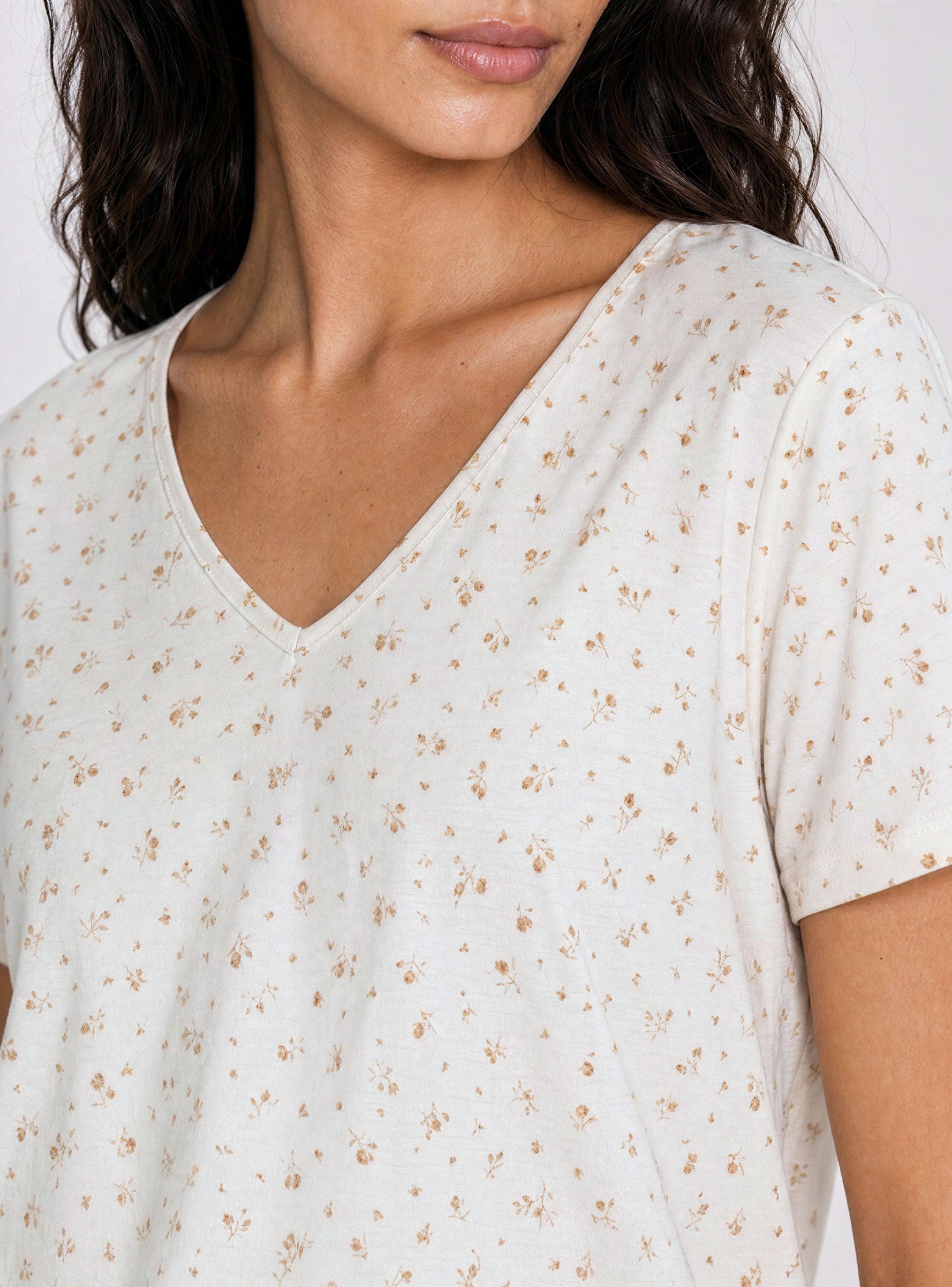 Pijama Corto Cuello en V Floral-2