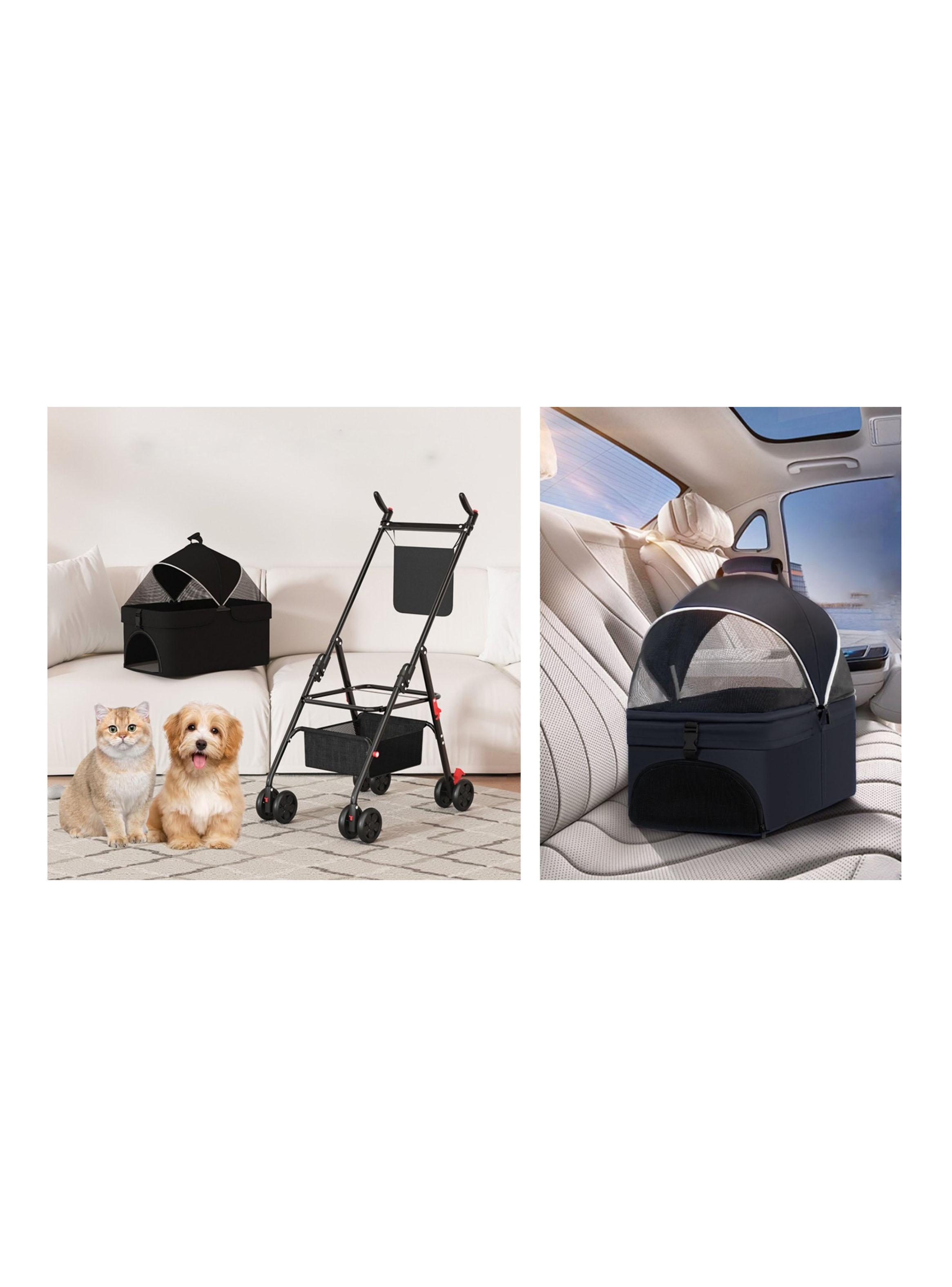 Coche de Paseo Plegable y Desmontable Mascotas 2 en 1-2