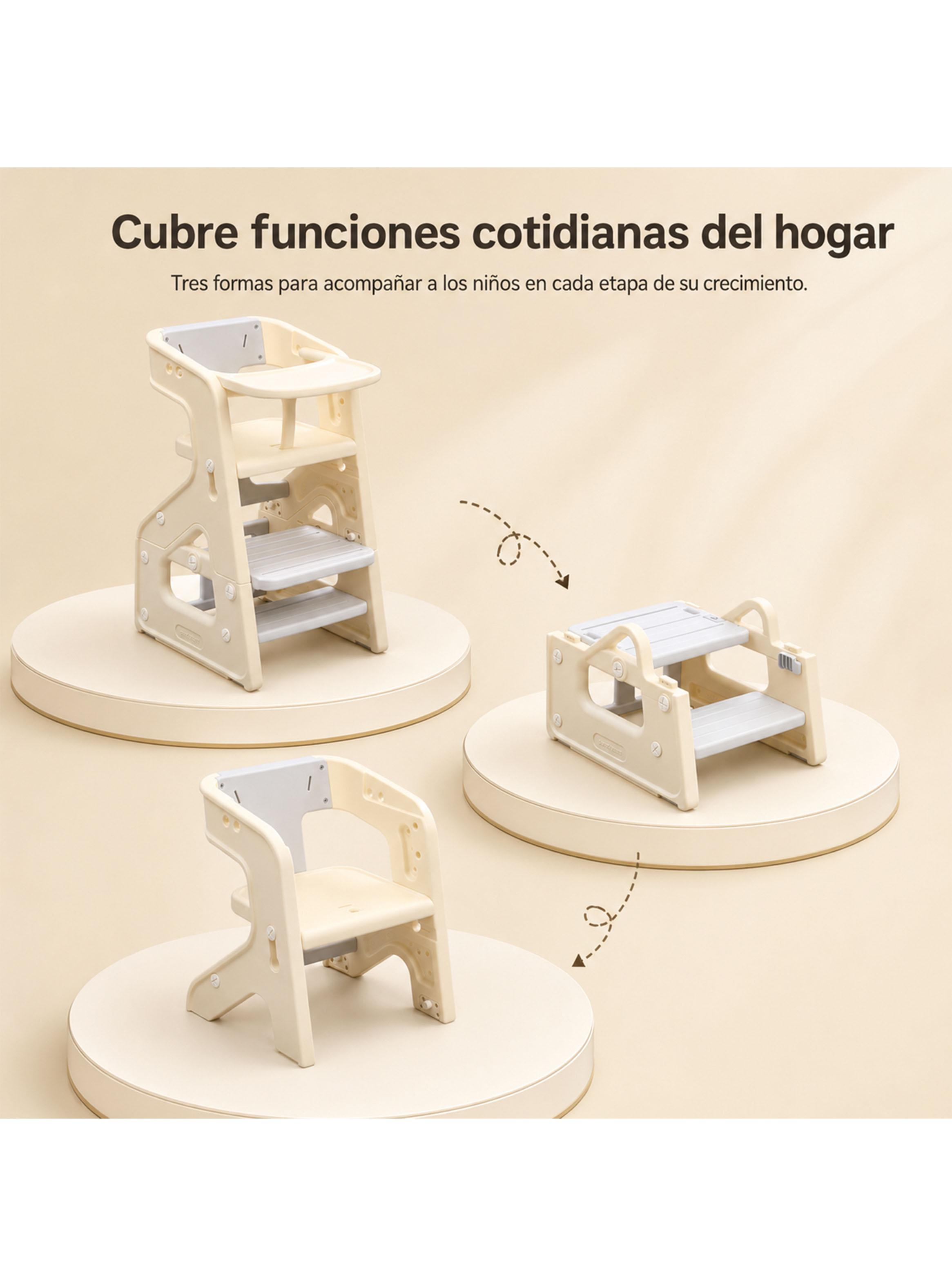 Silla de Comer Crecimiento Evolutiva Infantil 3 en 1-3