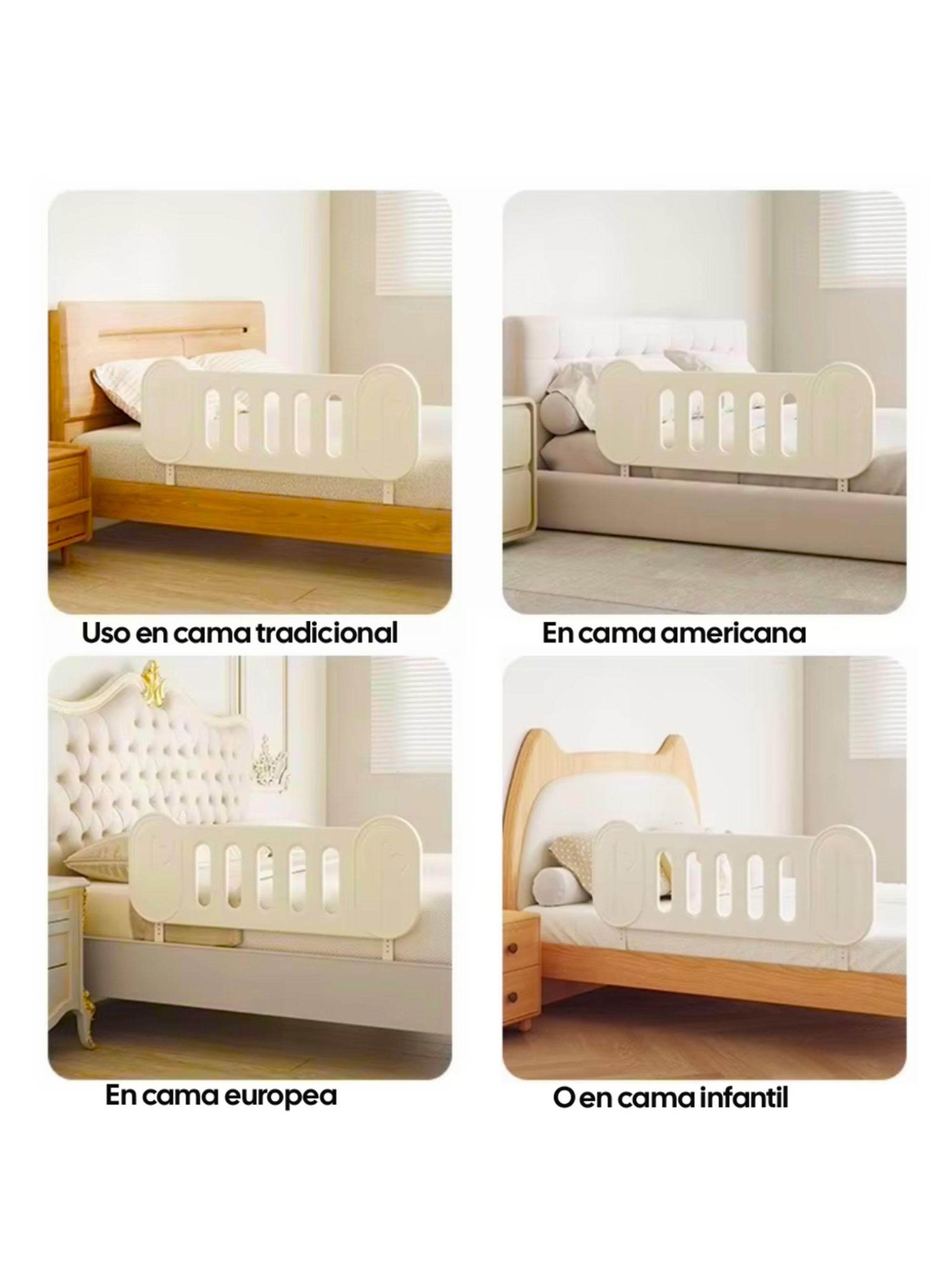 Baranda de Cama Infantil Fija Protectora Anticaídas Plástico-2
