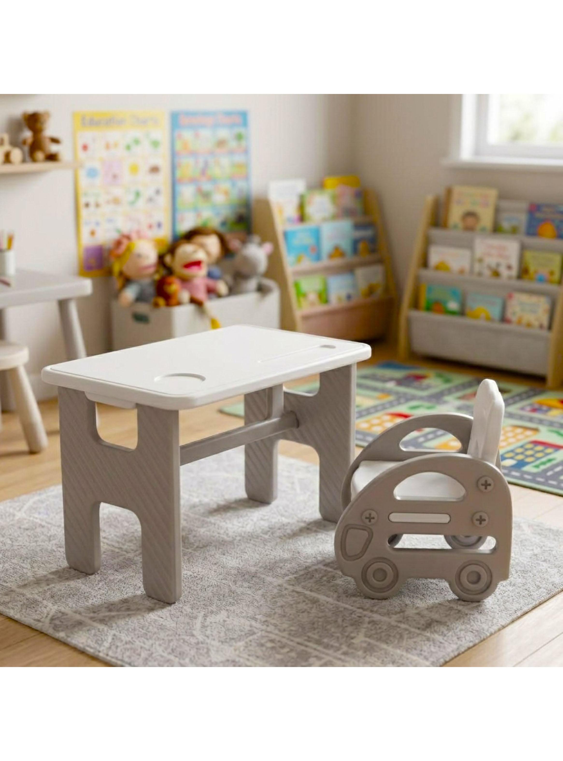 Set de Mesa Infantil Plegable con Silla Bus Plástico-3