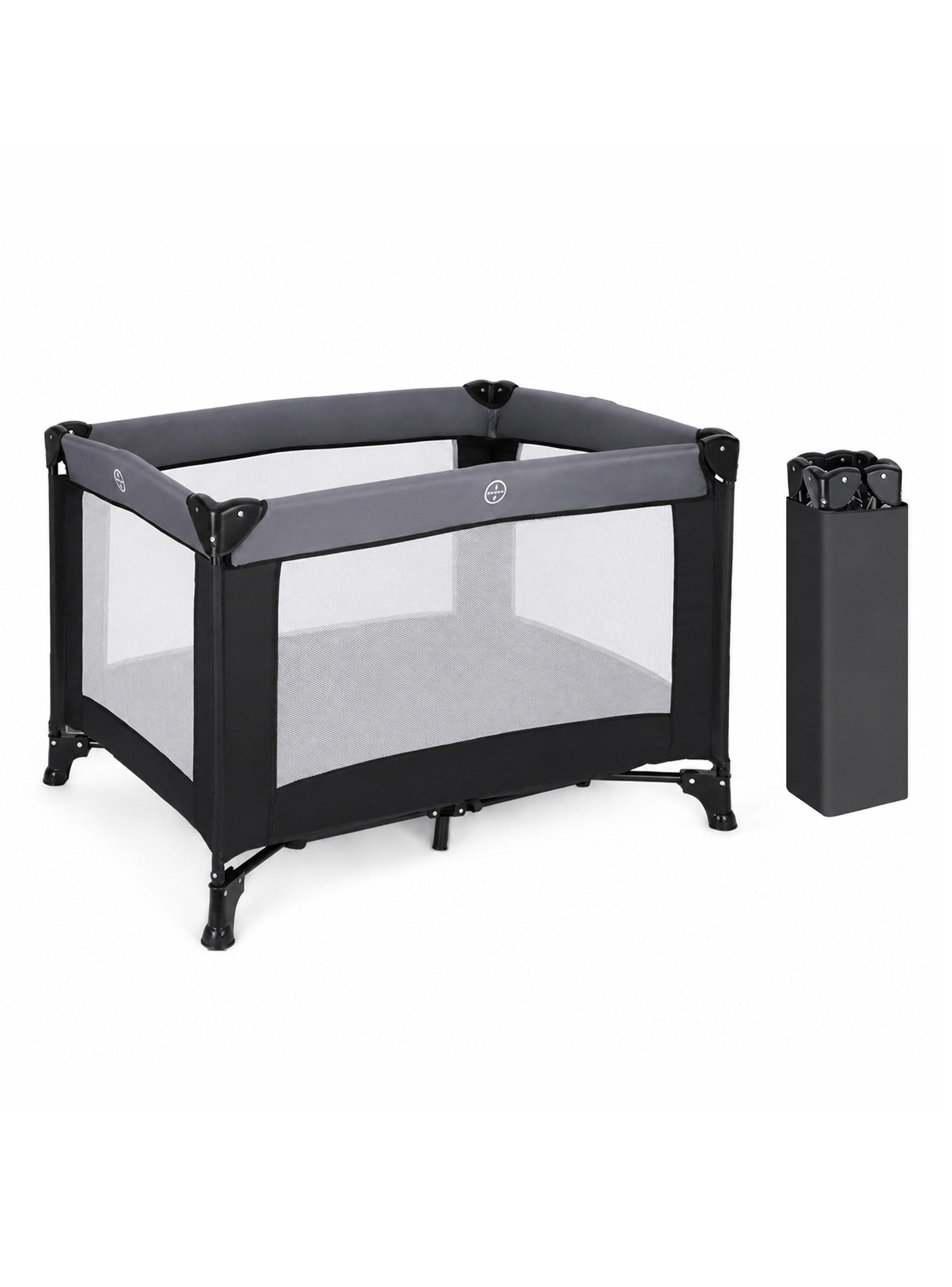 Cuna Corral Plegable y Portátil de Viaje Negro-0
