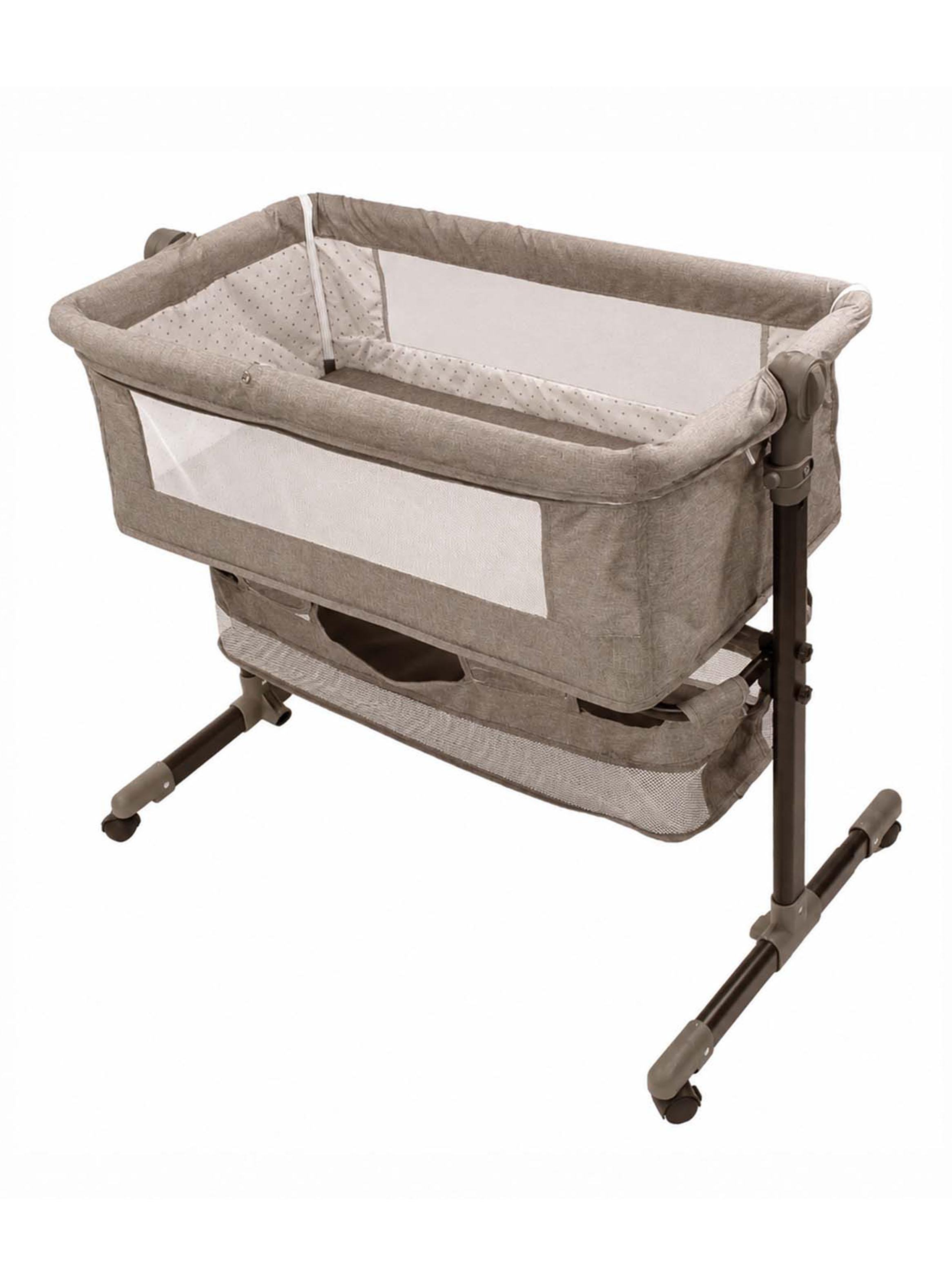 Cuna Colecho Compacta y Plegable + Mecedora con Mosquitero Beige-2
