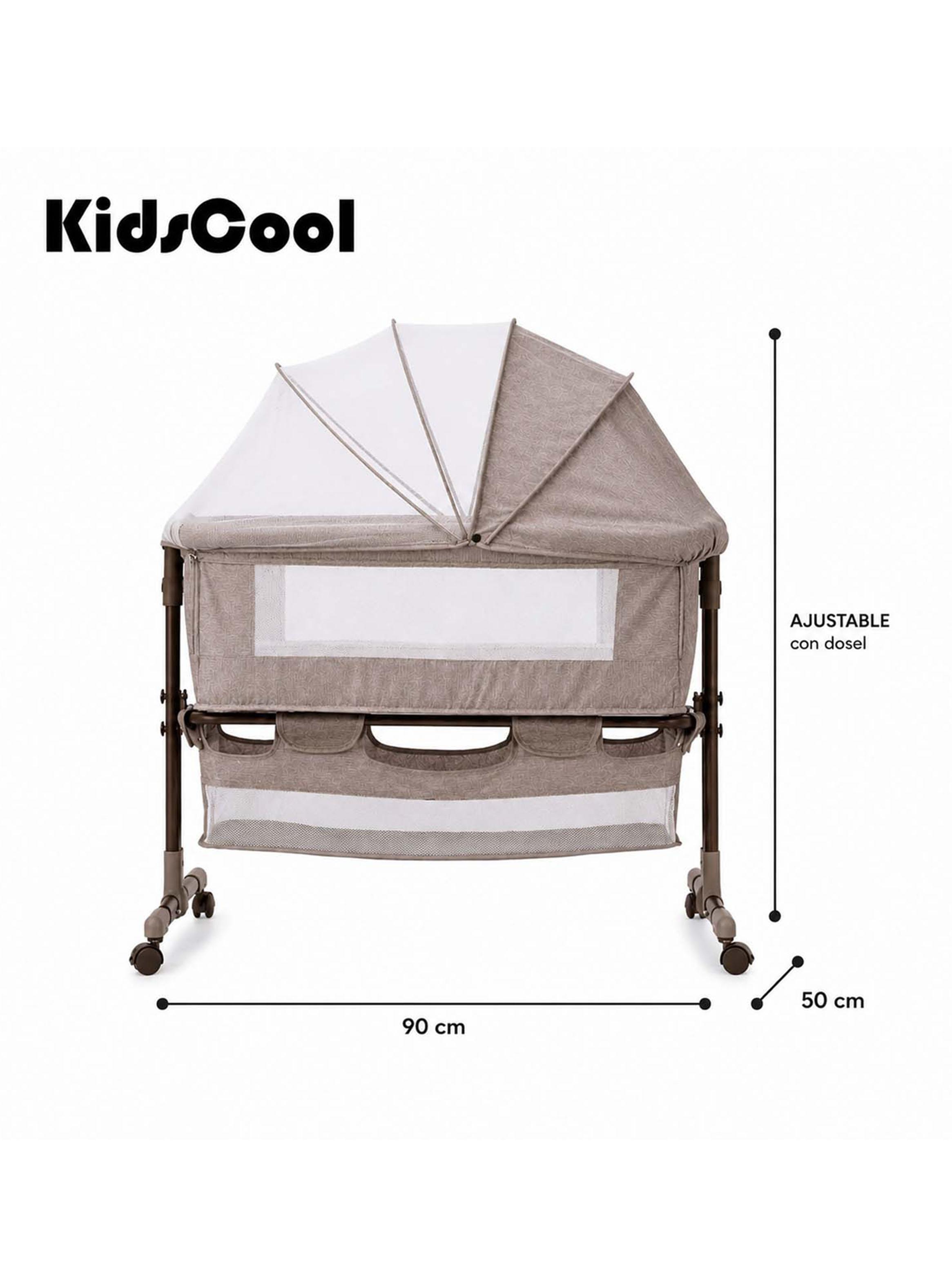 Cuna Colecho Compacta y Plegable + Mecedora con Mosquitero Beige-1