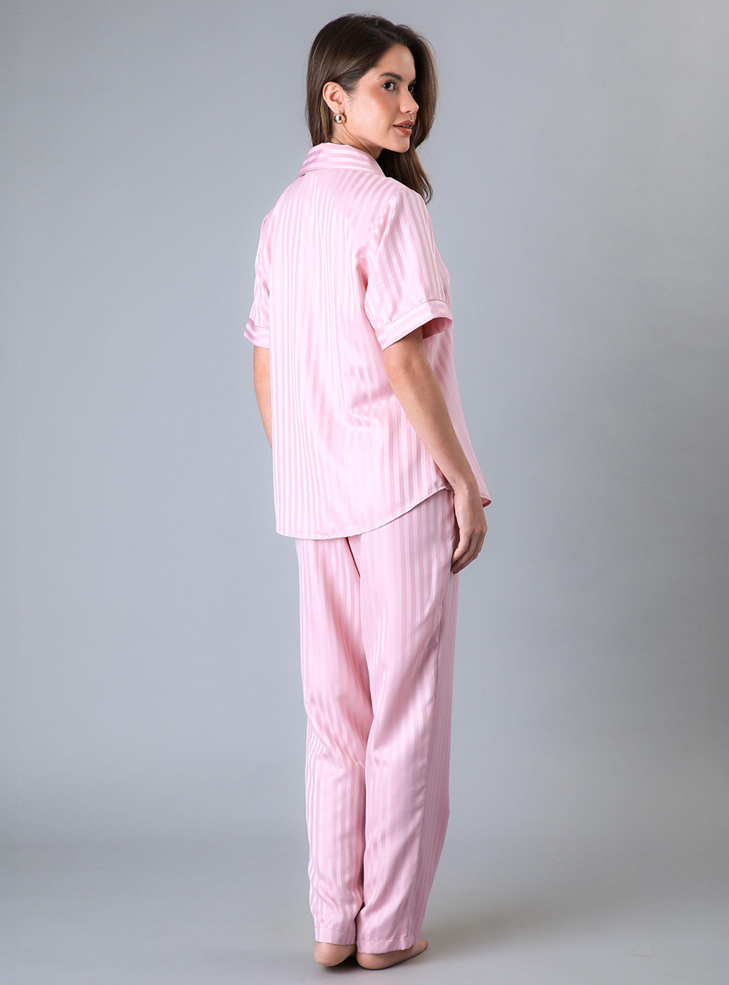 Set Camisero con Pantalón Satín Jacquard-1
