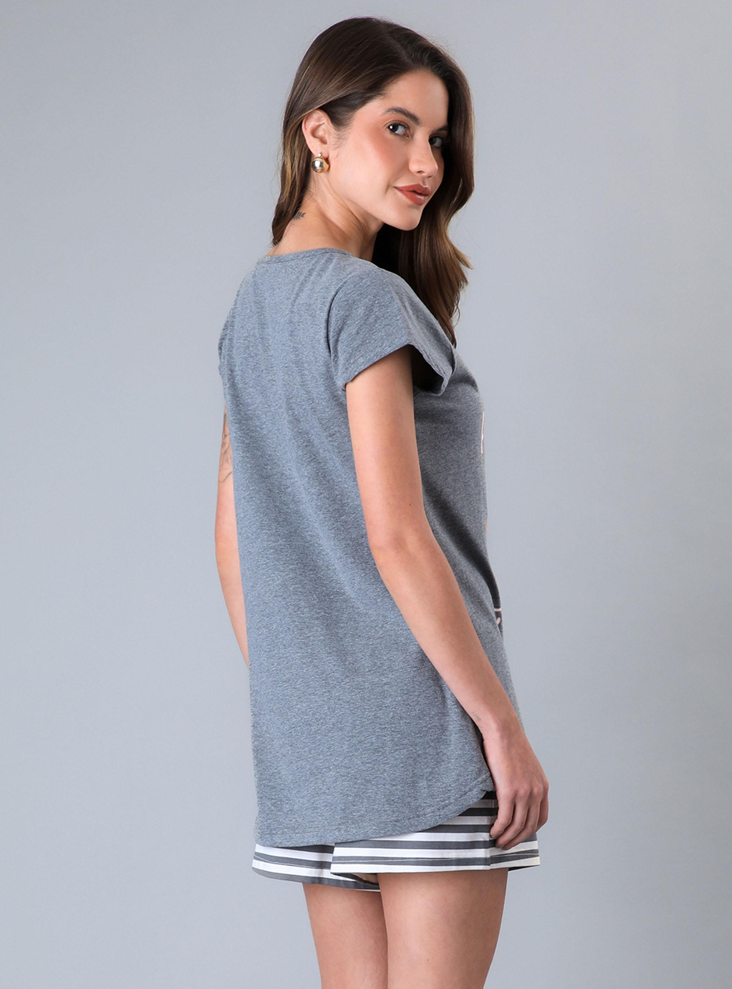 Pijamas Top Manga Corta con Short-1