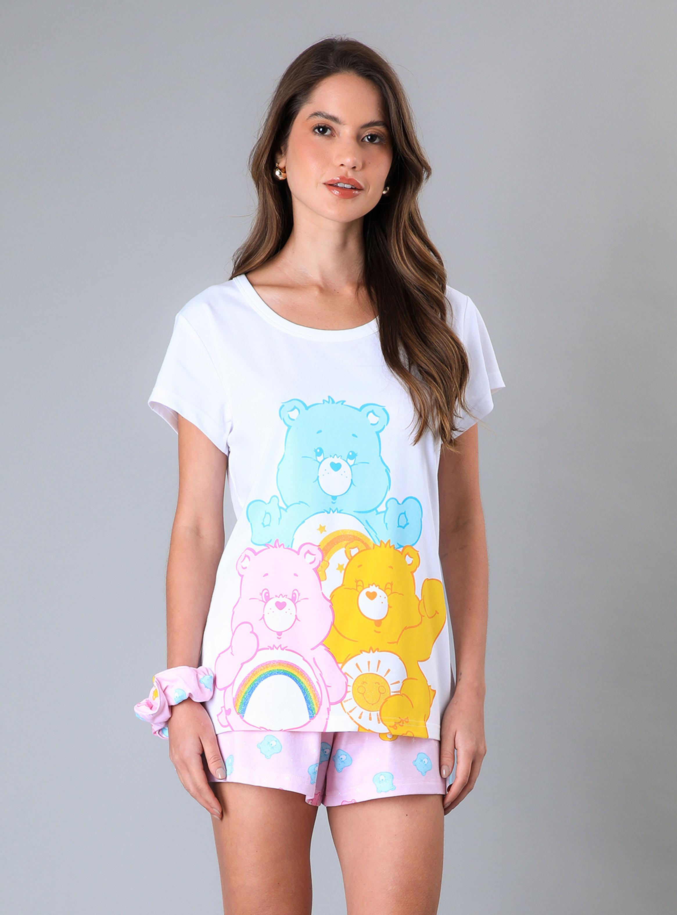 Pijamas Top Manga Corta con Short Print-0