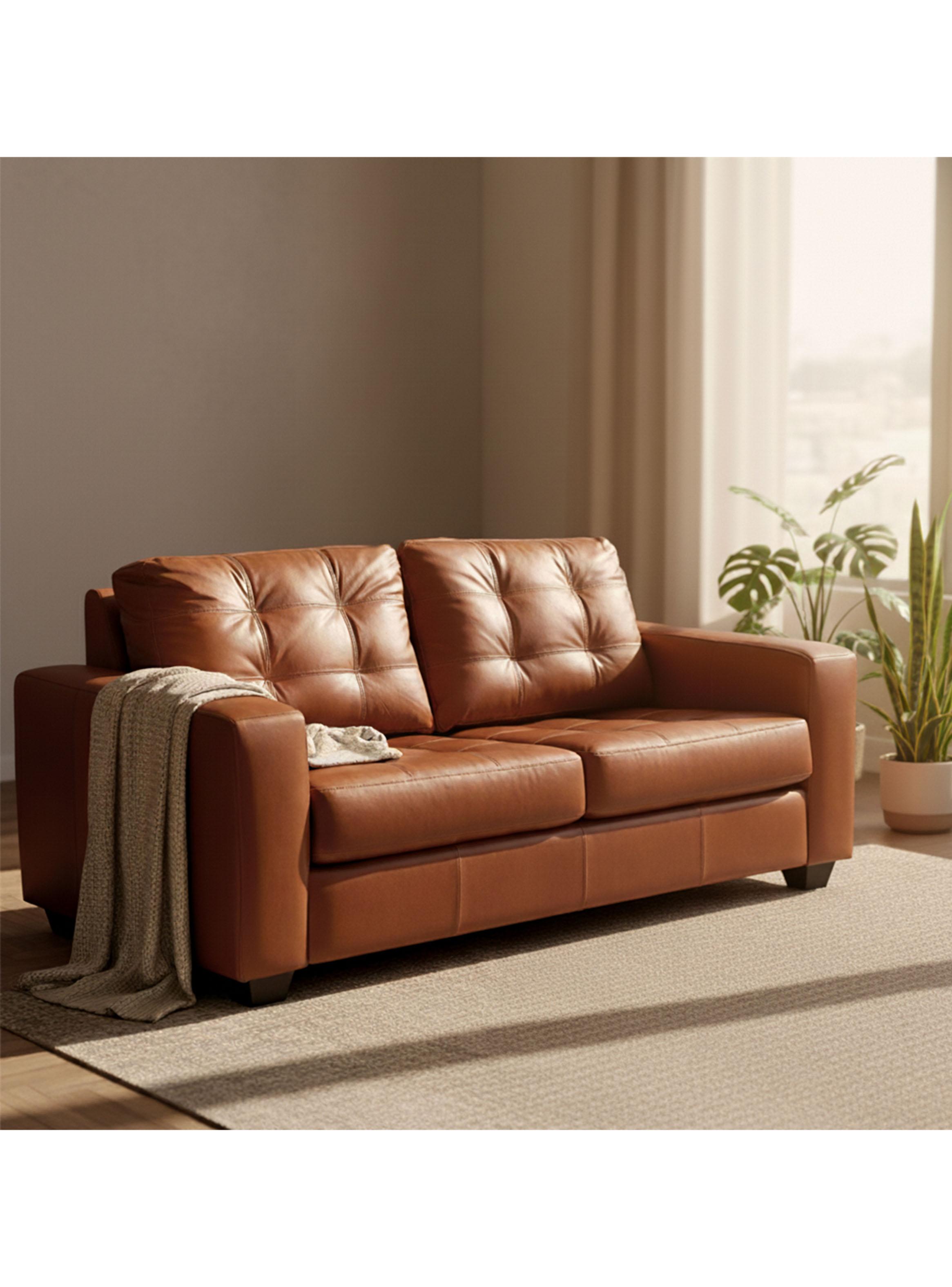 Sofá Cuero Dalí Hunter 2 Cuerpos-4