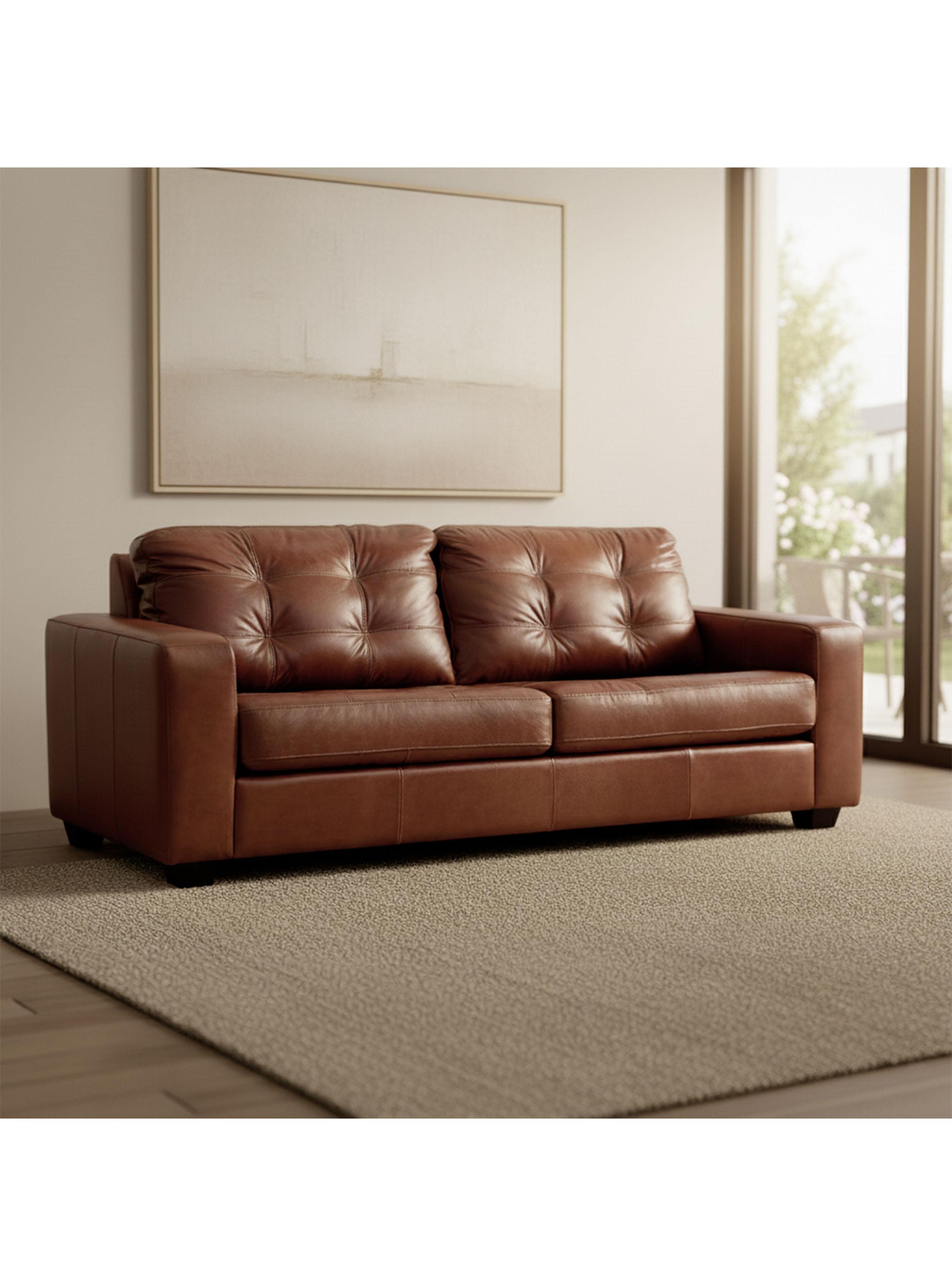 Sofá 3 Cuerpos Dali Hunter Cuero-4
