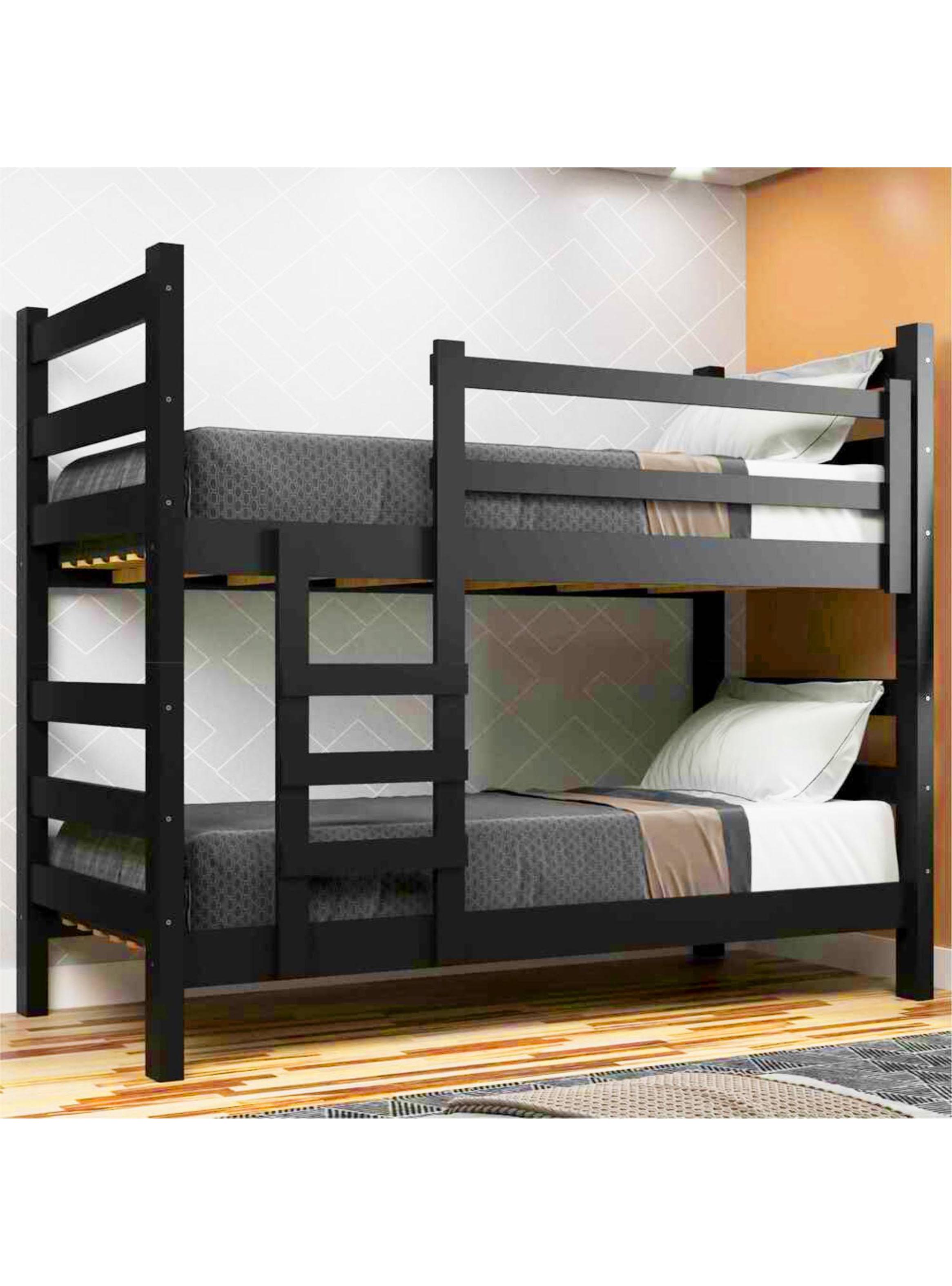 Camarote Essenciale 1 Plaza Negro Desmontable Madera 220 kg-5