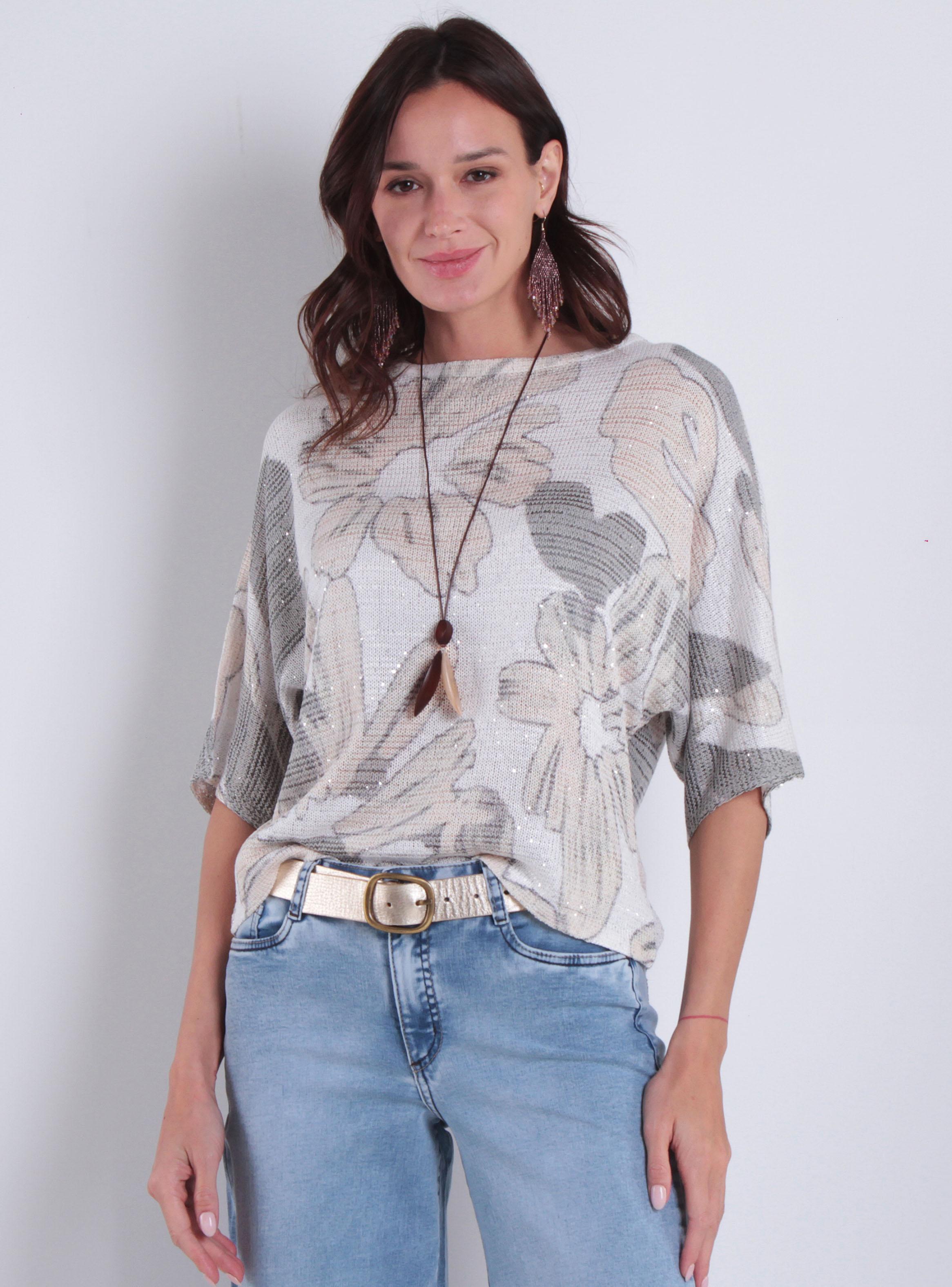 Sweater Sublimado Manga 3/4 Escote Redondo-0