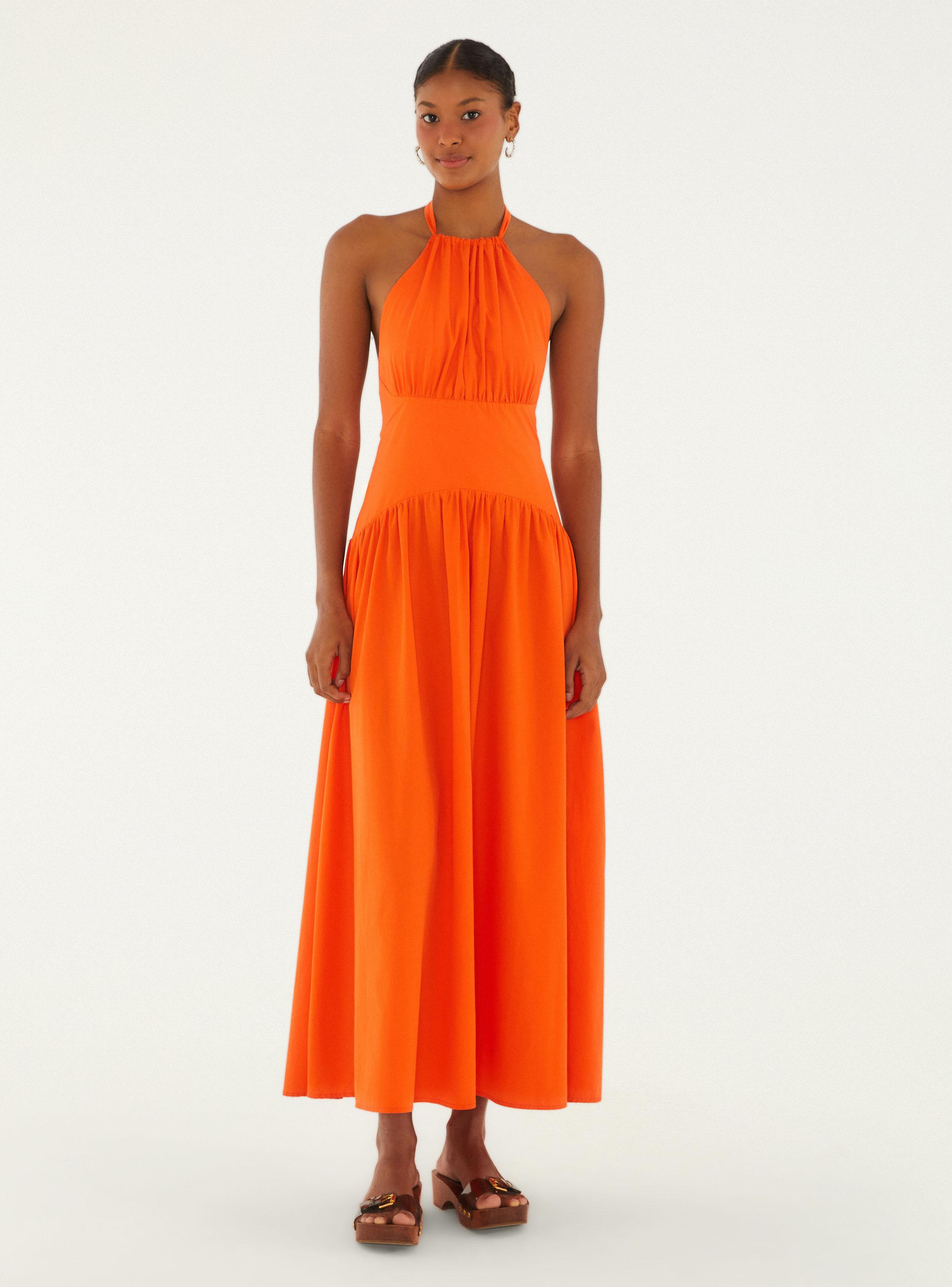 Vestido Halter Midi Detalle Amarras-0