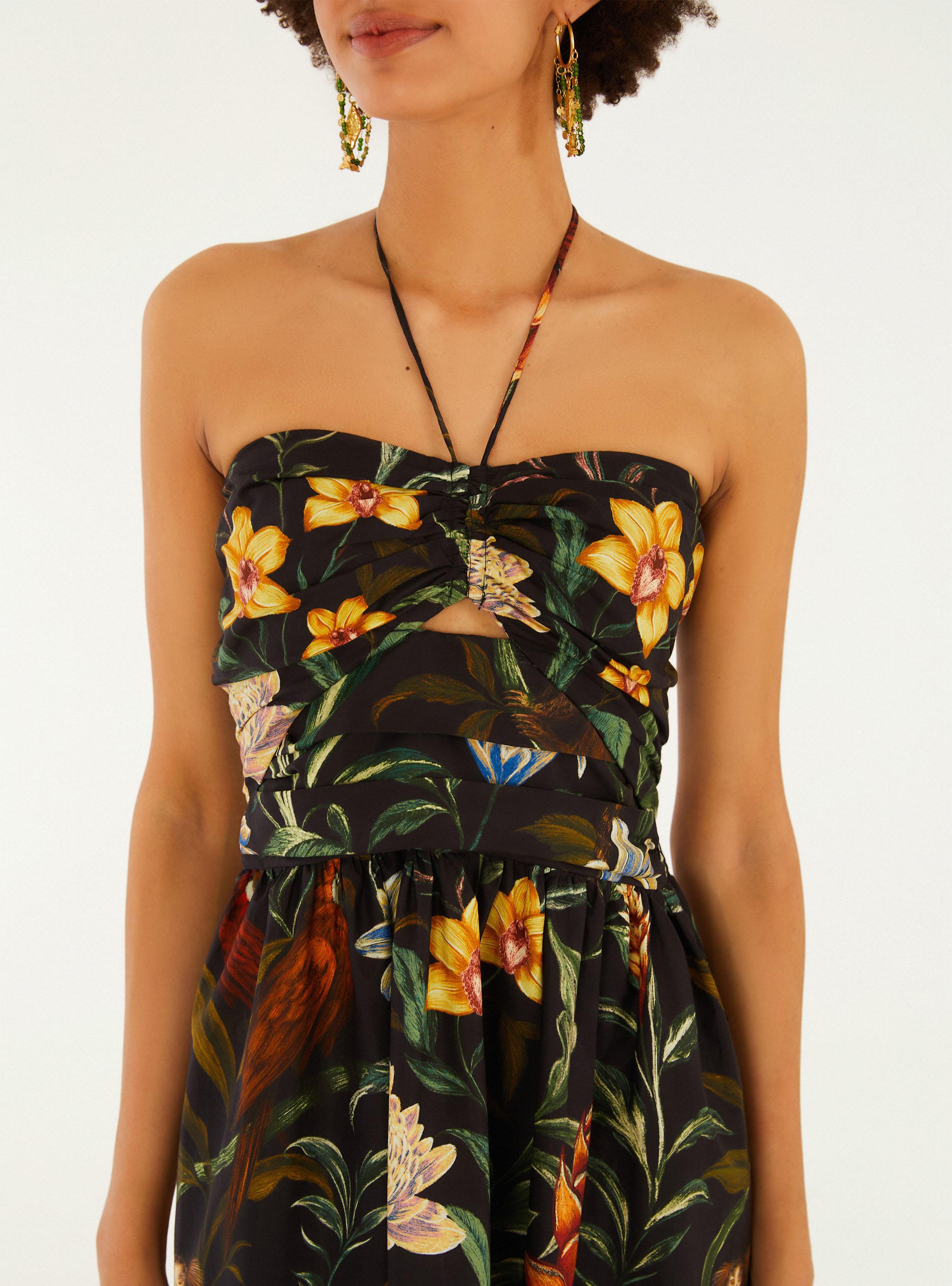 Vestido Midi Estampado Fauna Noturna-2