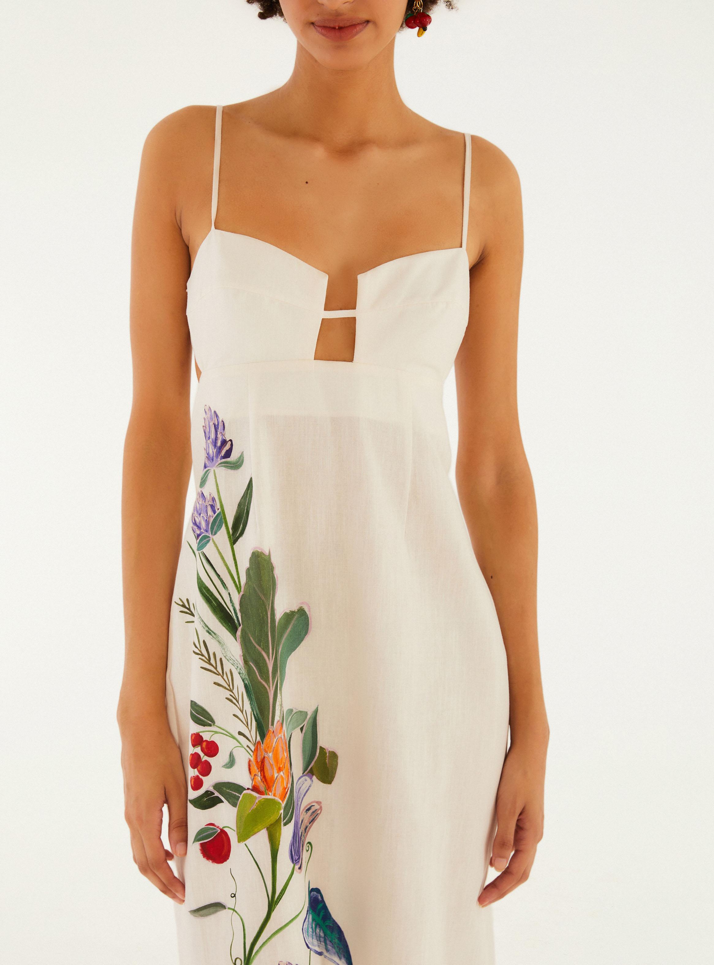 Vestido Tiras Estampado Flora Silvestre-2