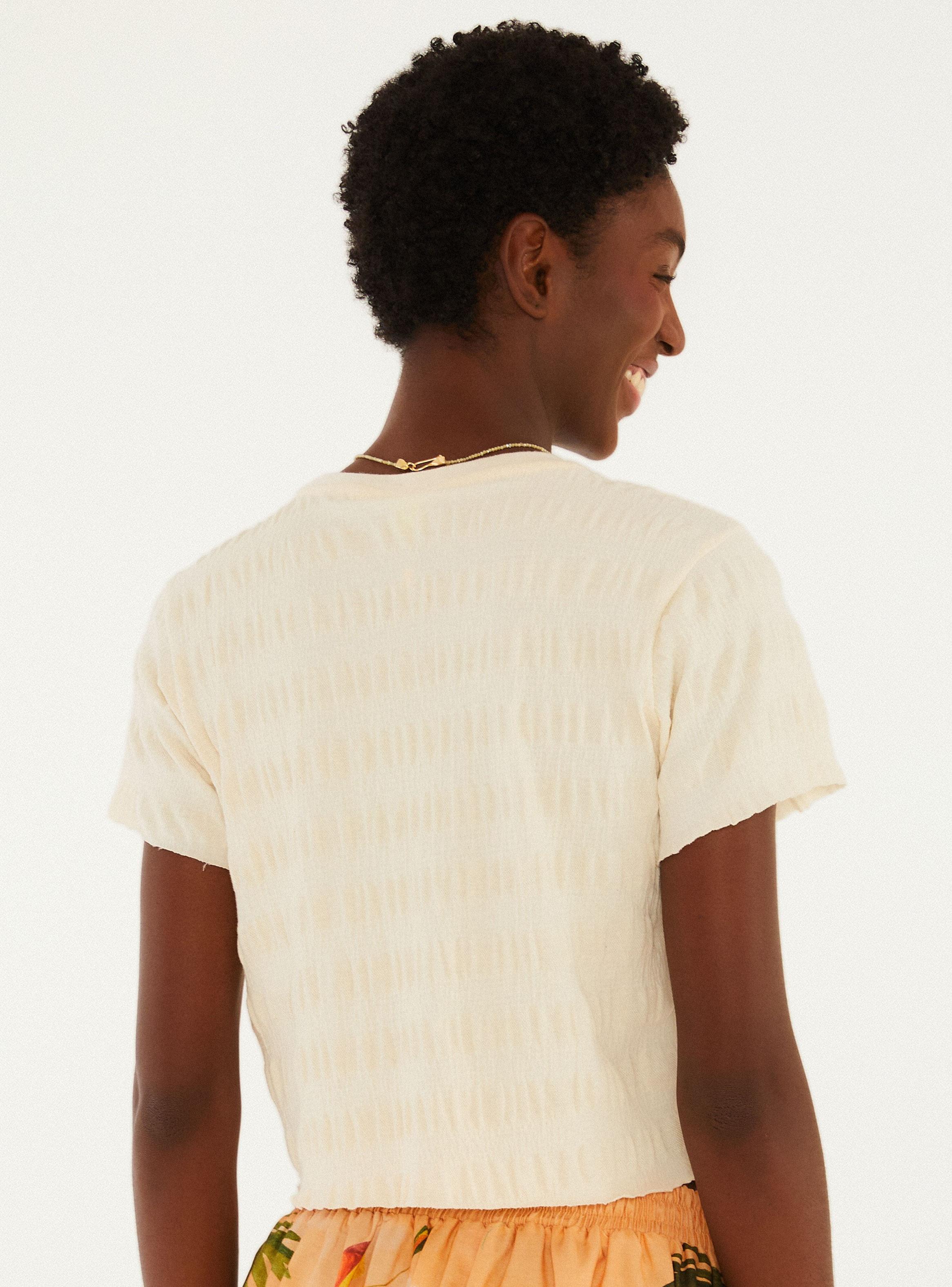 Polera Fruncida Estampado Brasil Sunset-1