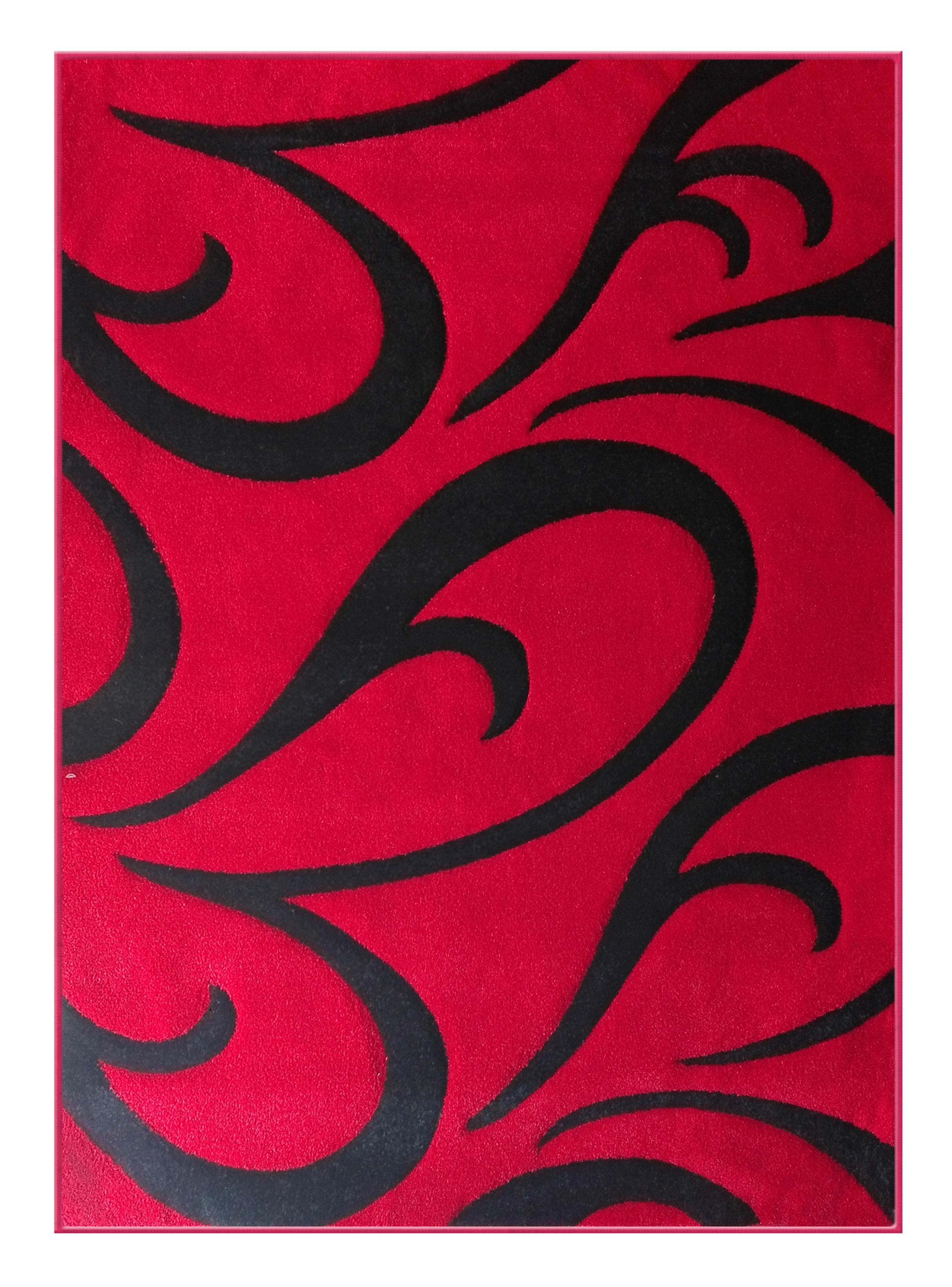 Alfombra Frize Carved 170 x 230 cm Rojo Idetex-0