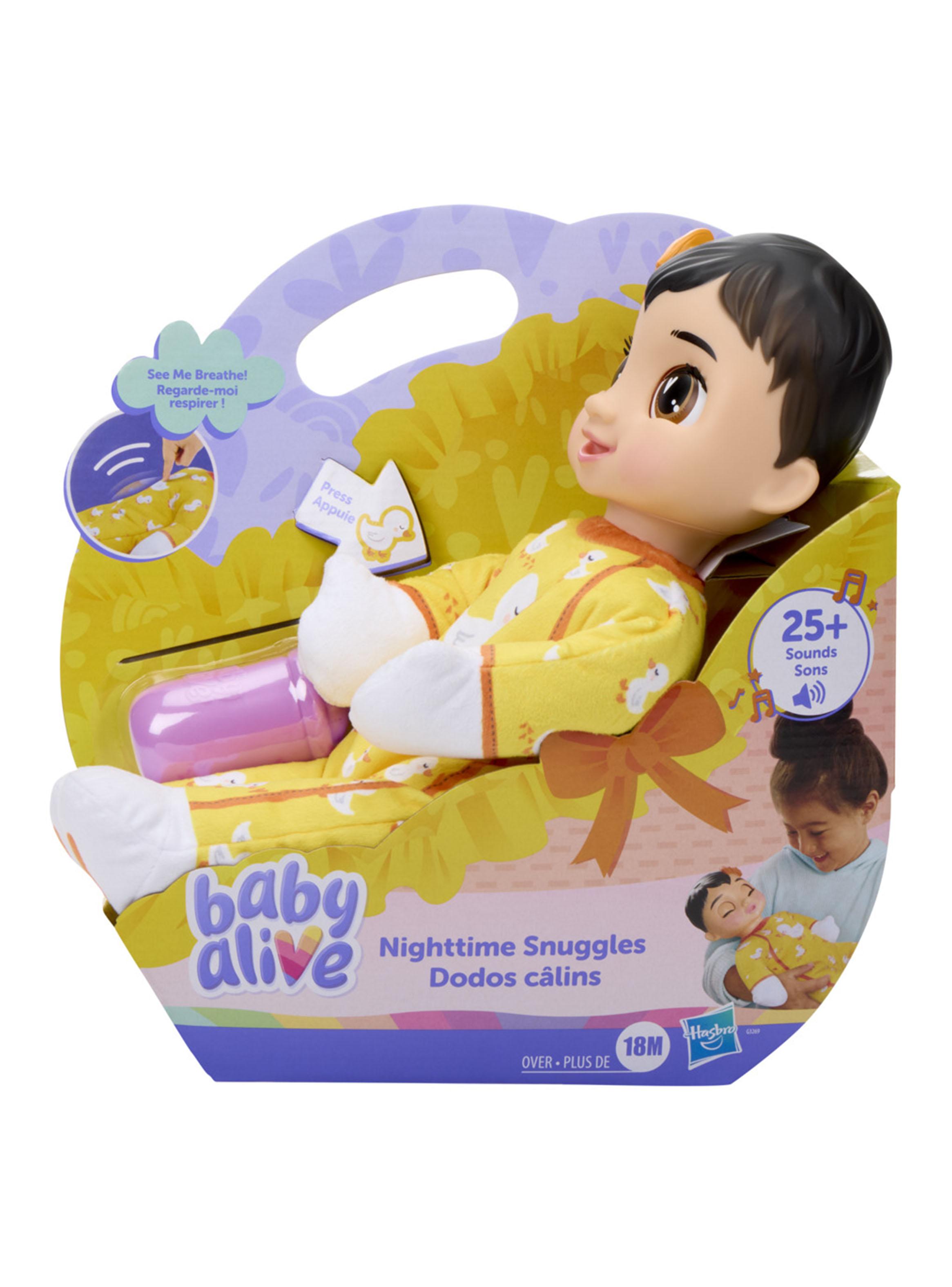 Muñeca Cabello Castaño Nighttime Snuggles-3