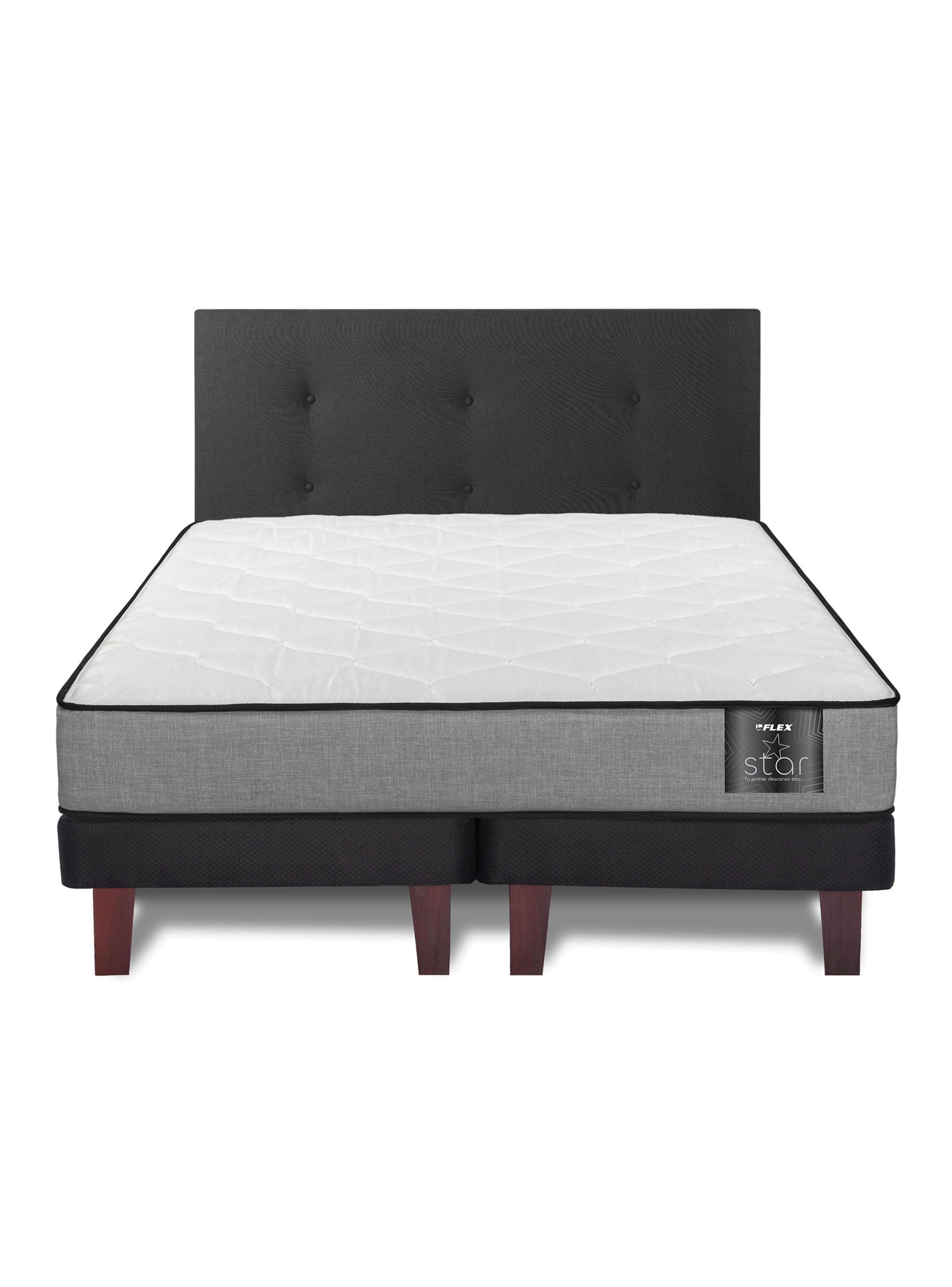 Cama Europea Star Base Dividida 2 Plazas x 200 cm + Respaldo Royal-2