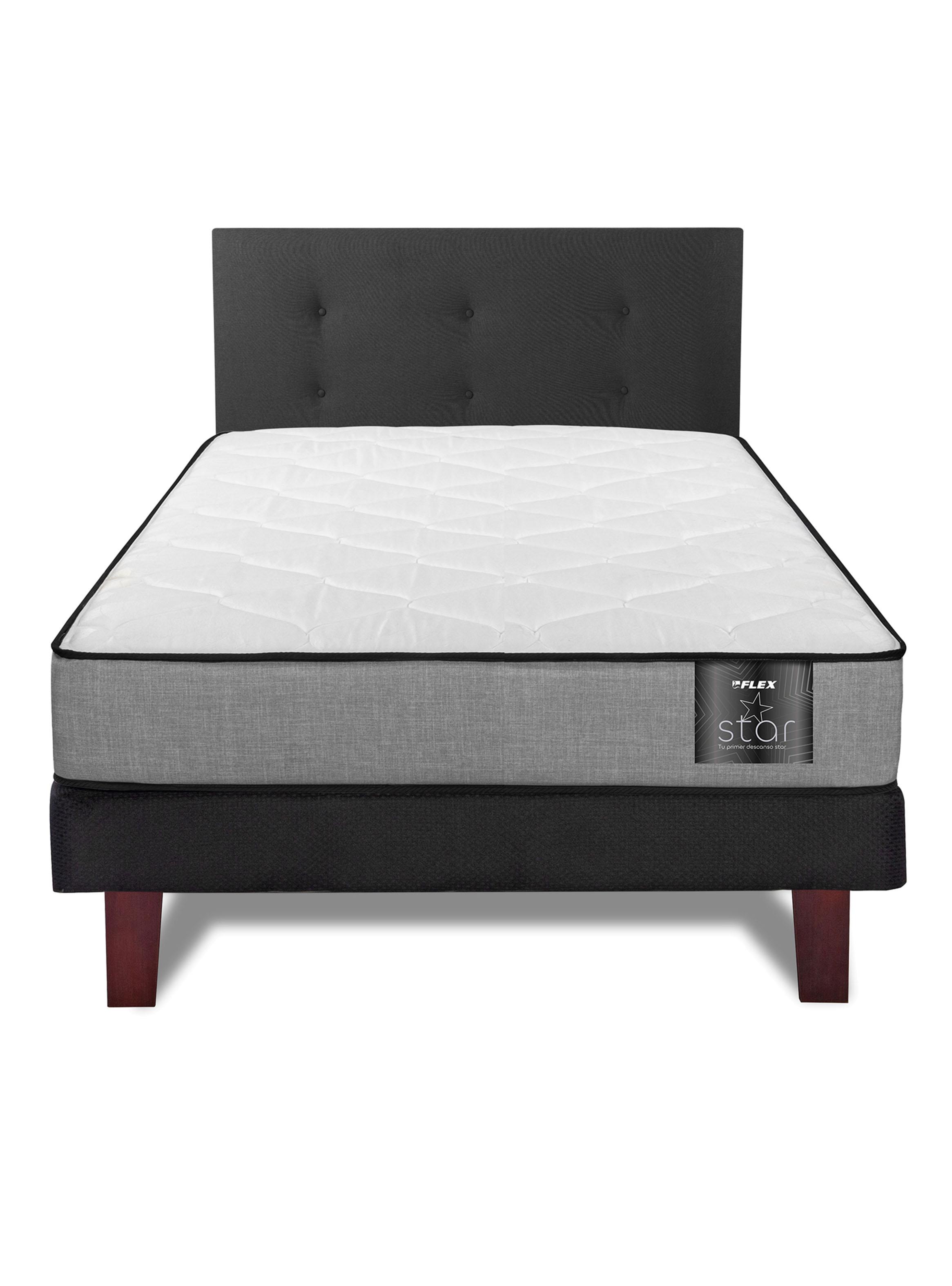 Cama Europea Star 1.5 Plazas x 200 cm + Respaldo Royal-2