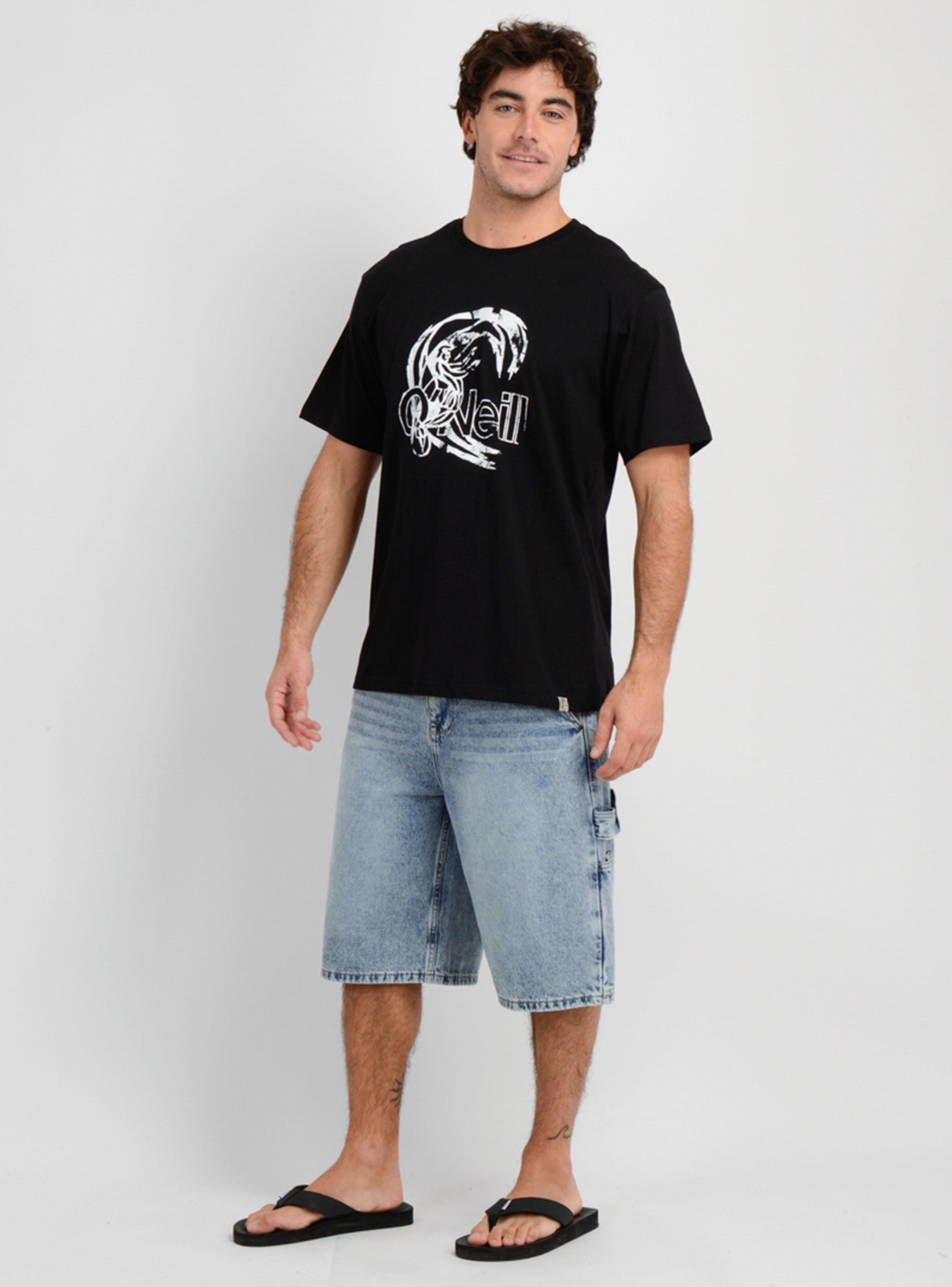 Polera Manga Corta Estampado Frontal Regular-5