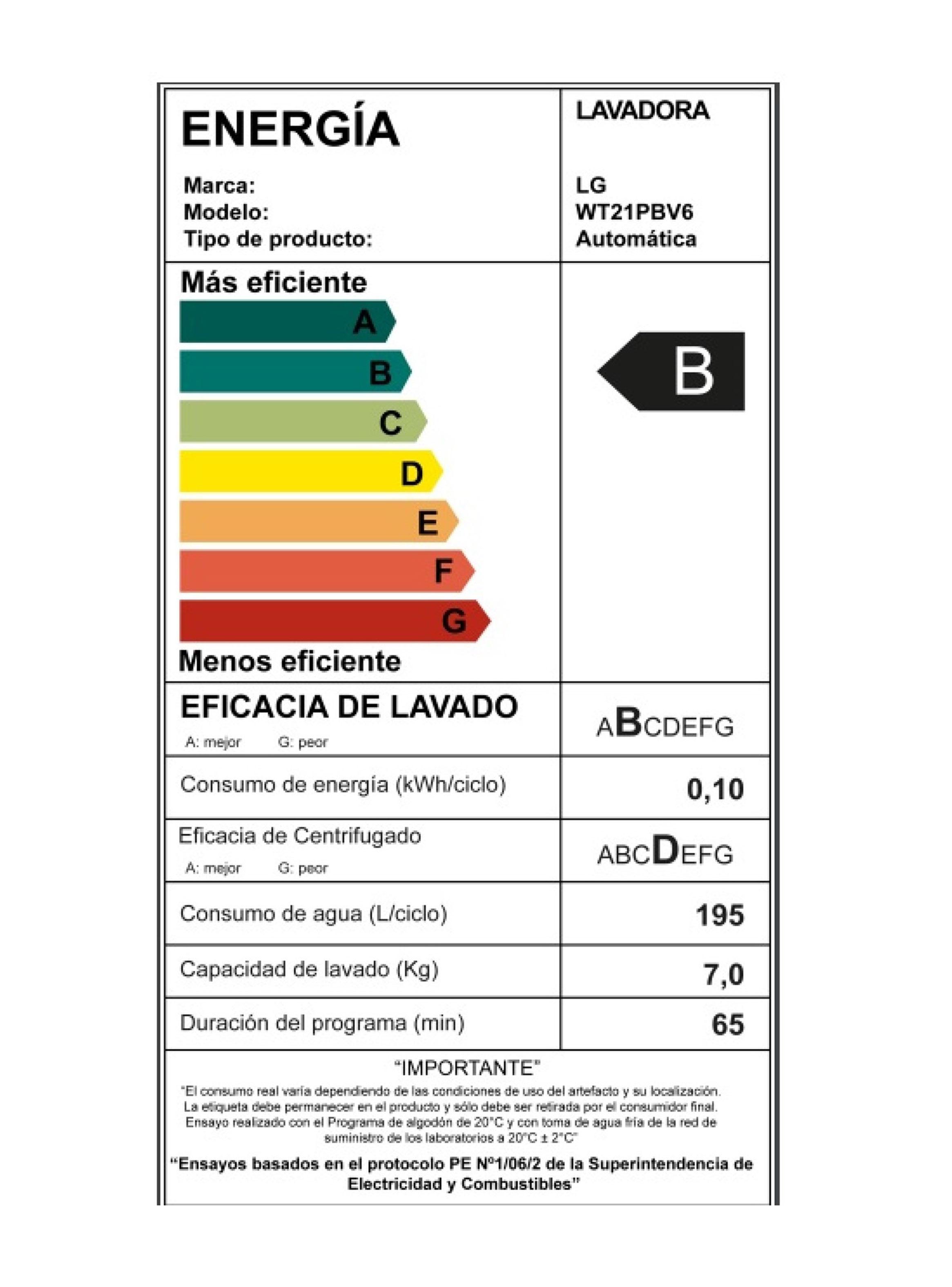 Lavadora Carga Superior 21 Kg LG WT21PBV6 TurboWash-11