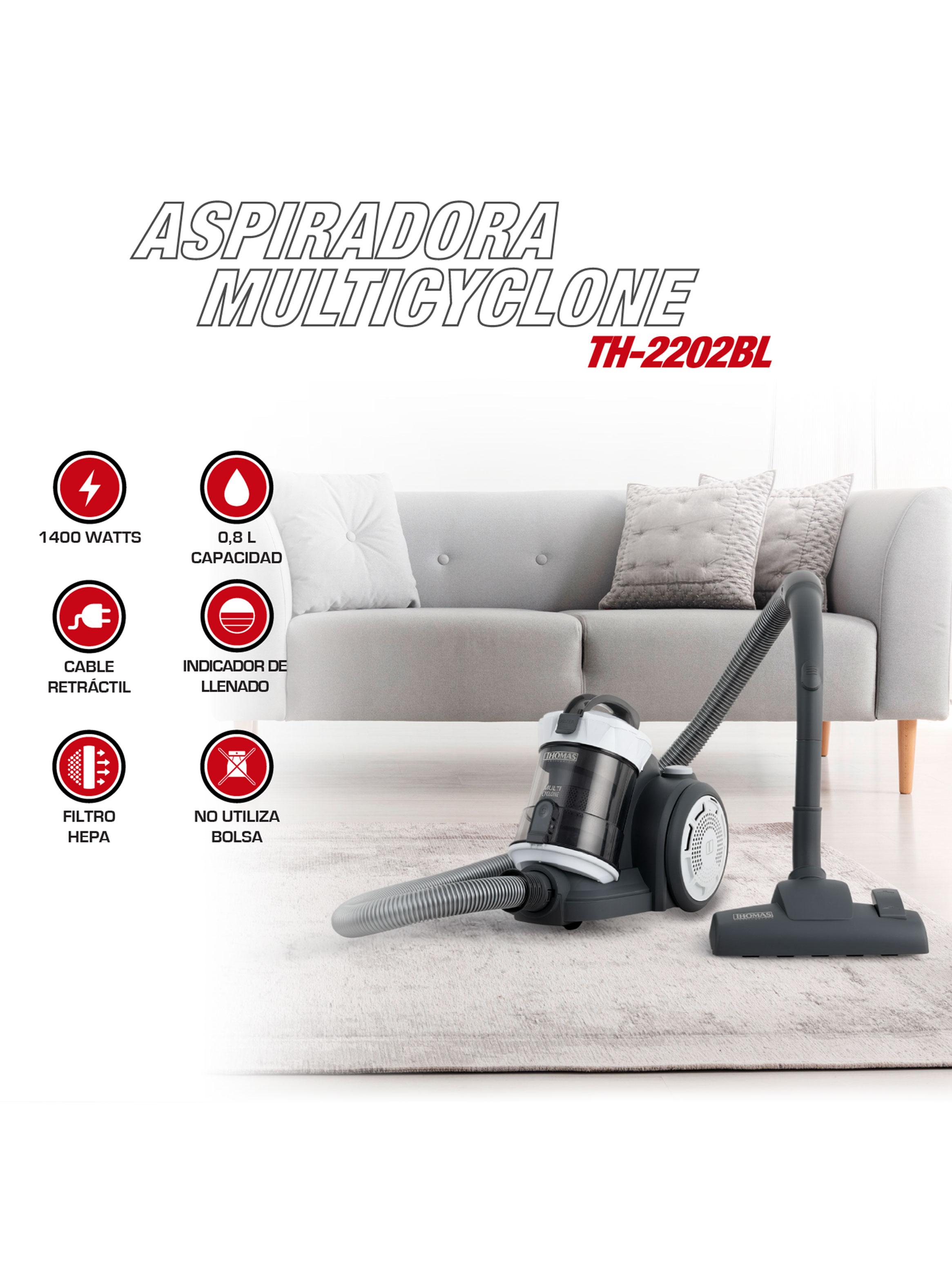 Aspiradora de Arrastre Multicyclone 1400W TH-2202BL-5