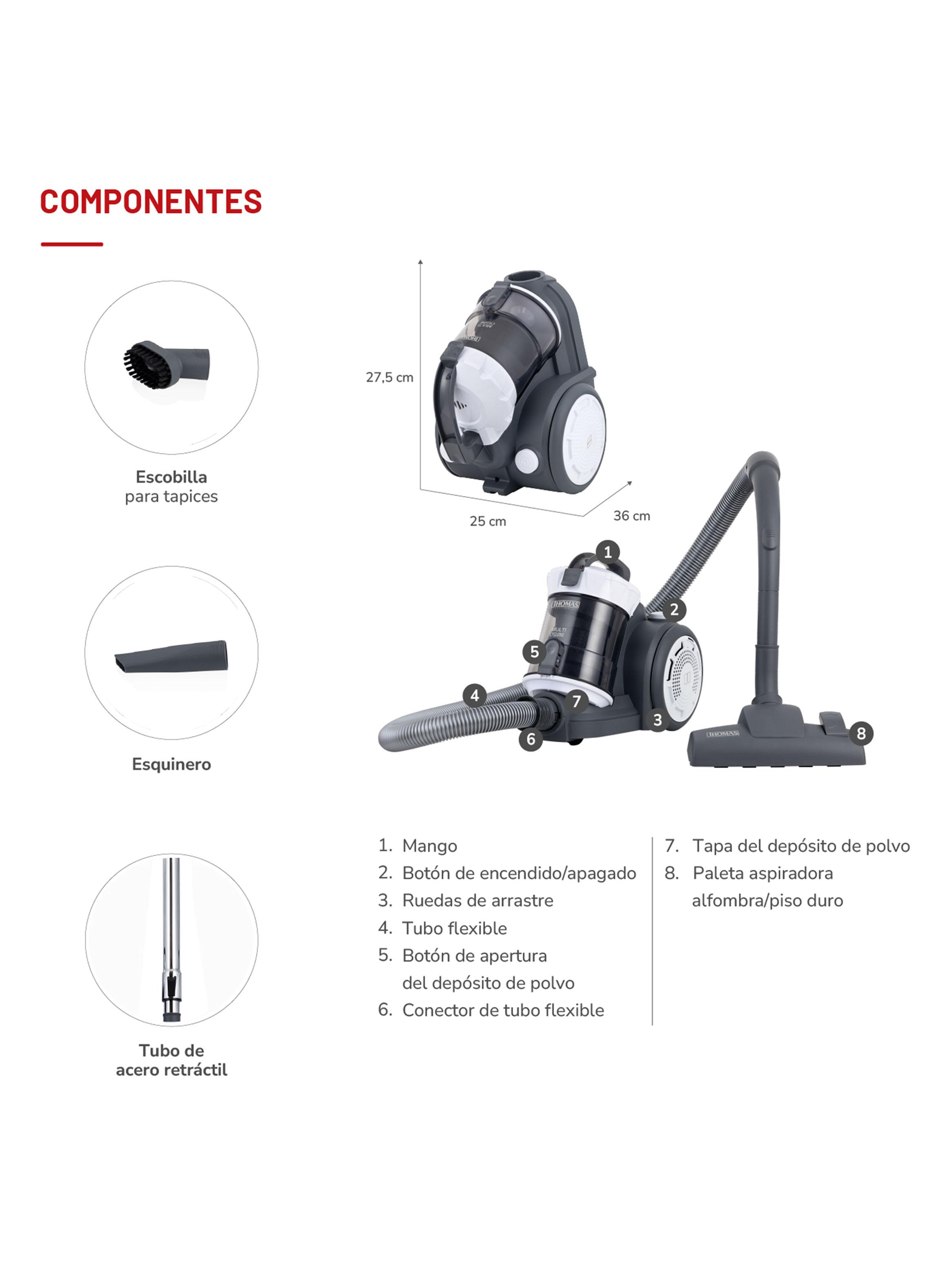 Aspiradora de Arrastre Multicyclone 1400W TH-2202BL-1