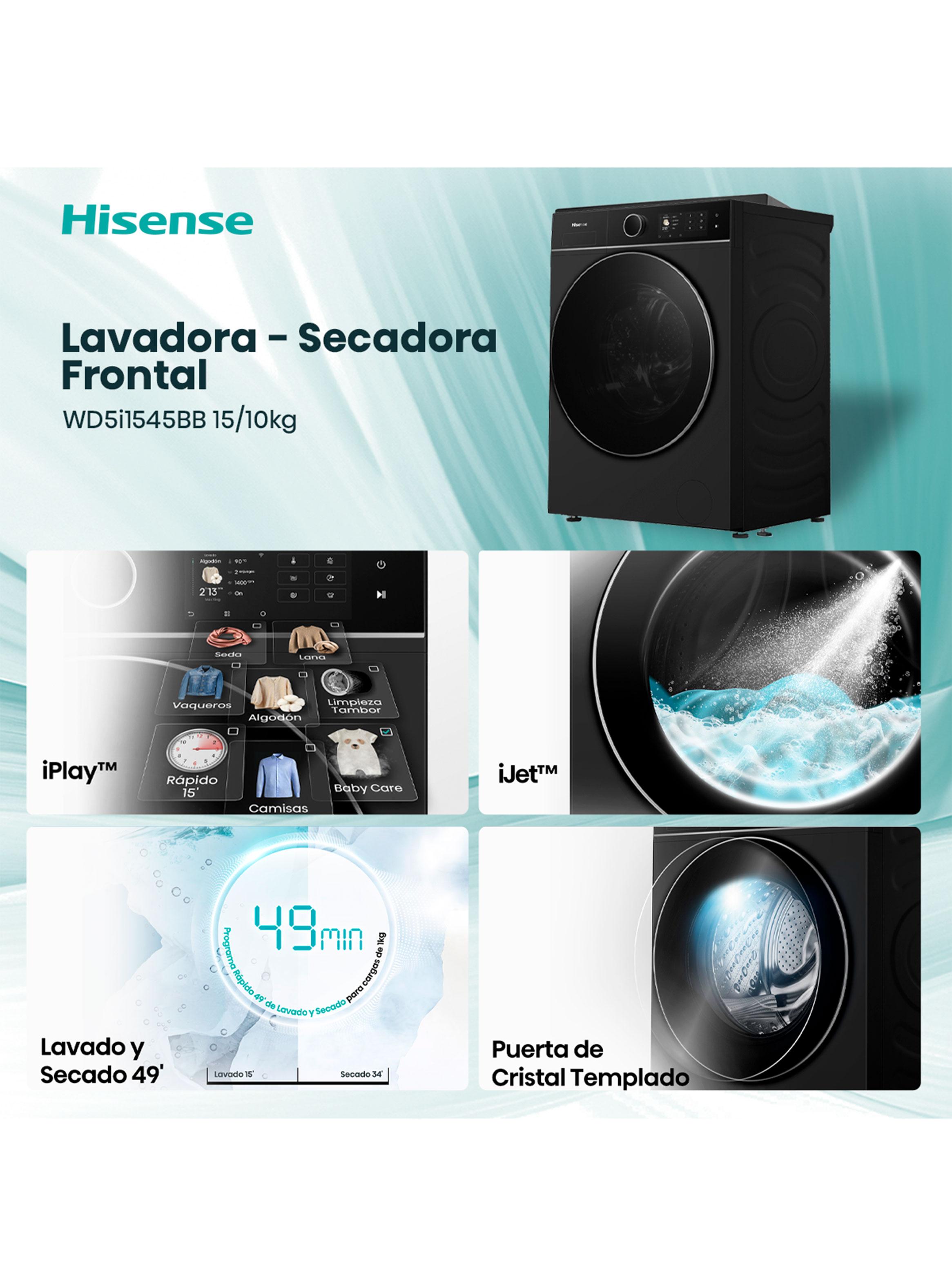 Lavadora-Secadora Carga Frontal 15/10 Kg WD5I1545BB-2