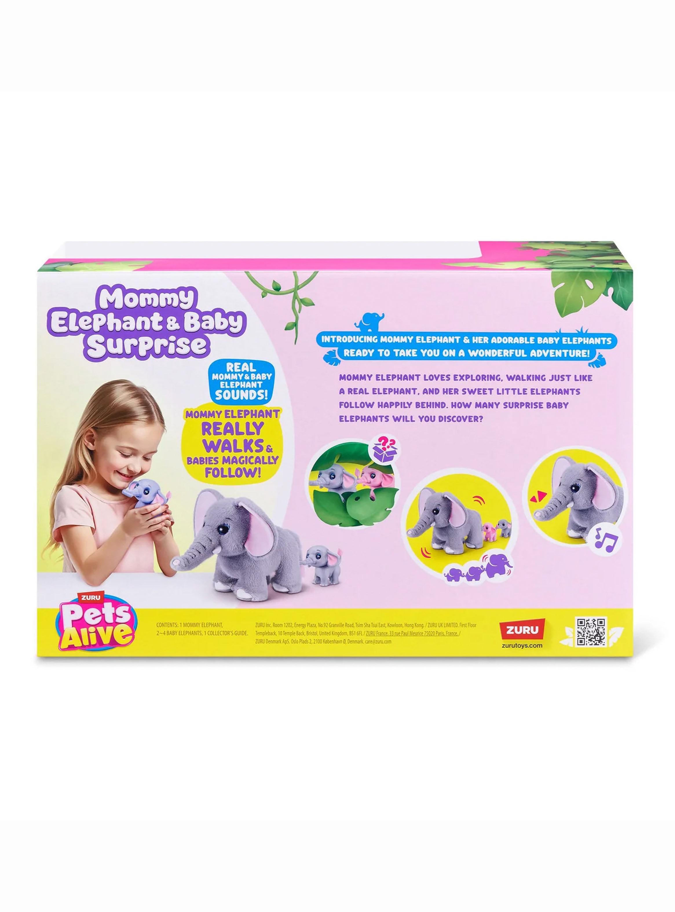 Set de Animales Mamá Elefante y Bebé-4