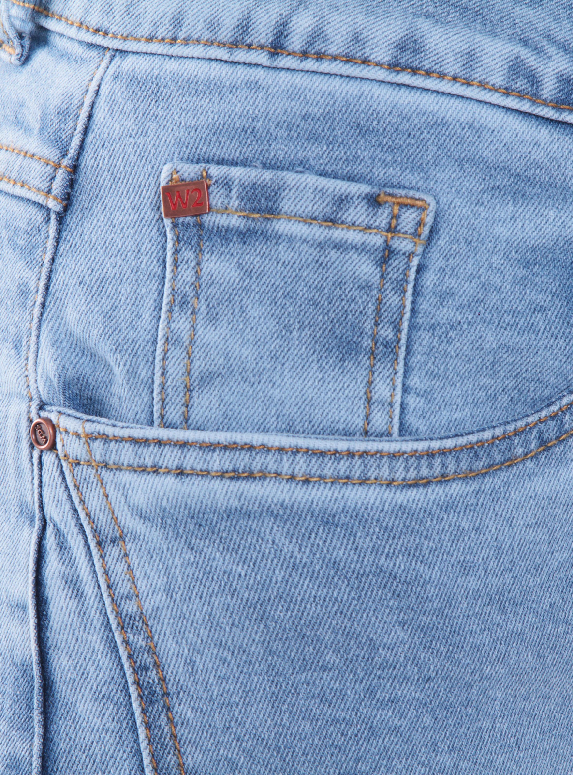 Jeans Wide Leg Tiro Alto Pretina Básica Six-2