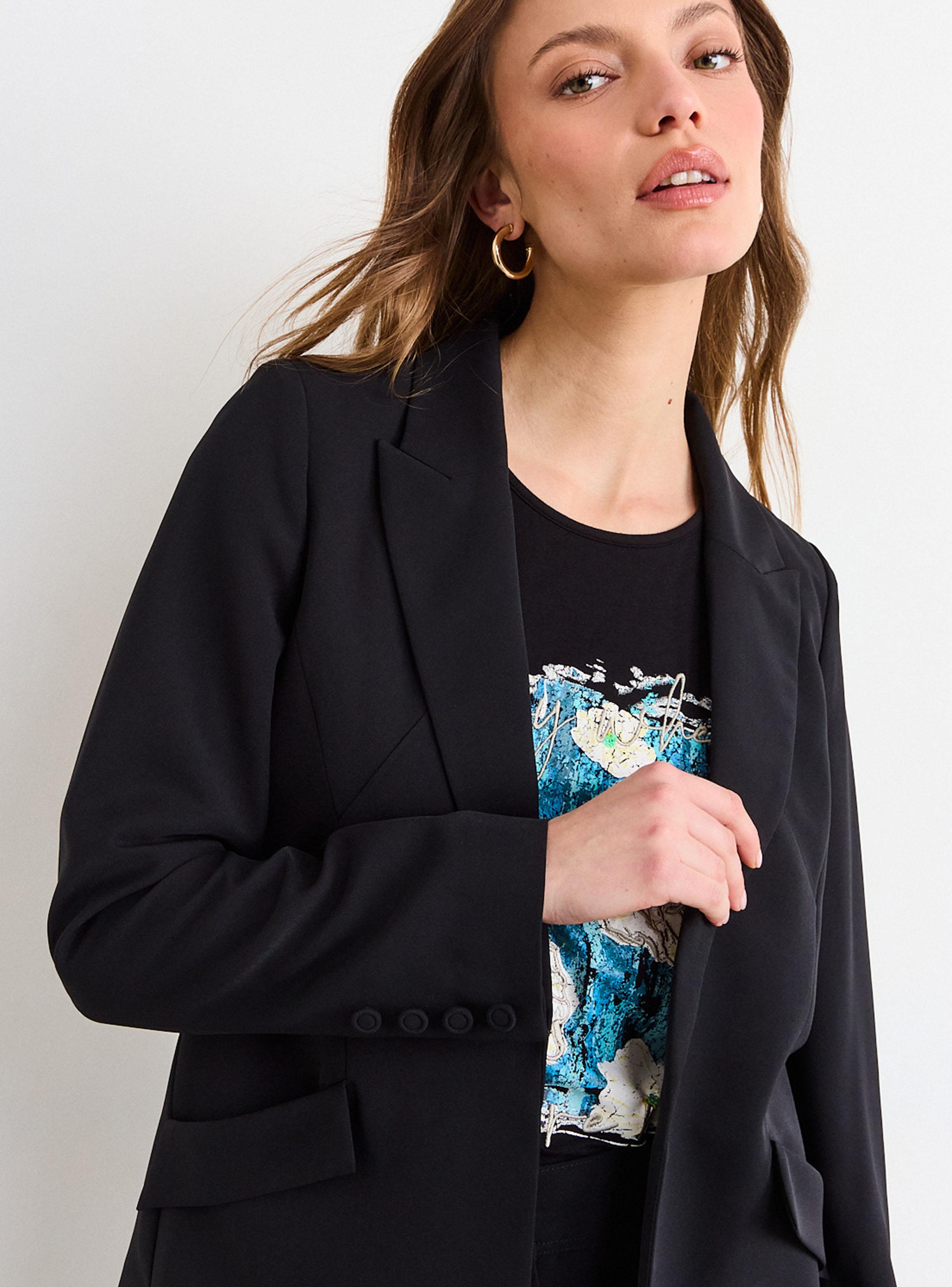 Blazer Mangas 3/4 Regular Poliéster-3