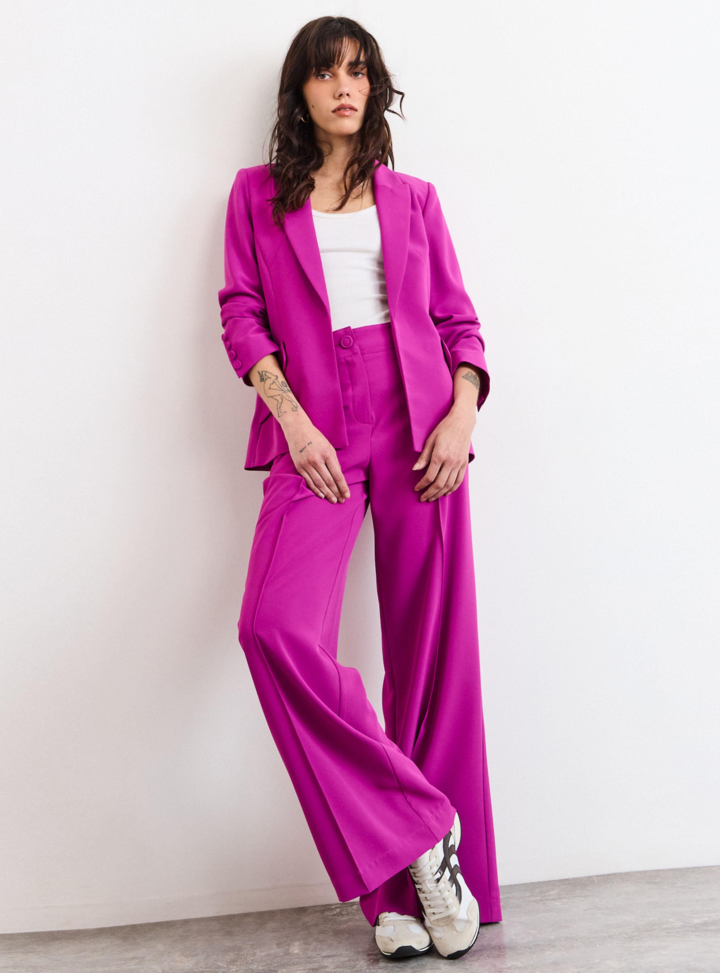 Blazer Liso Cuello V Regular Poliéster-4
