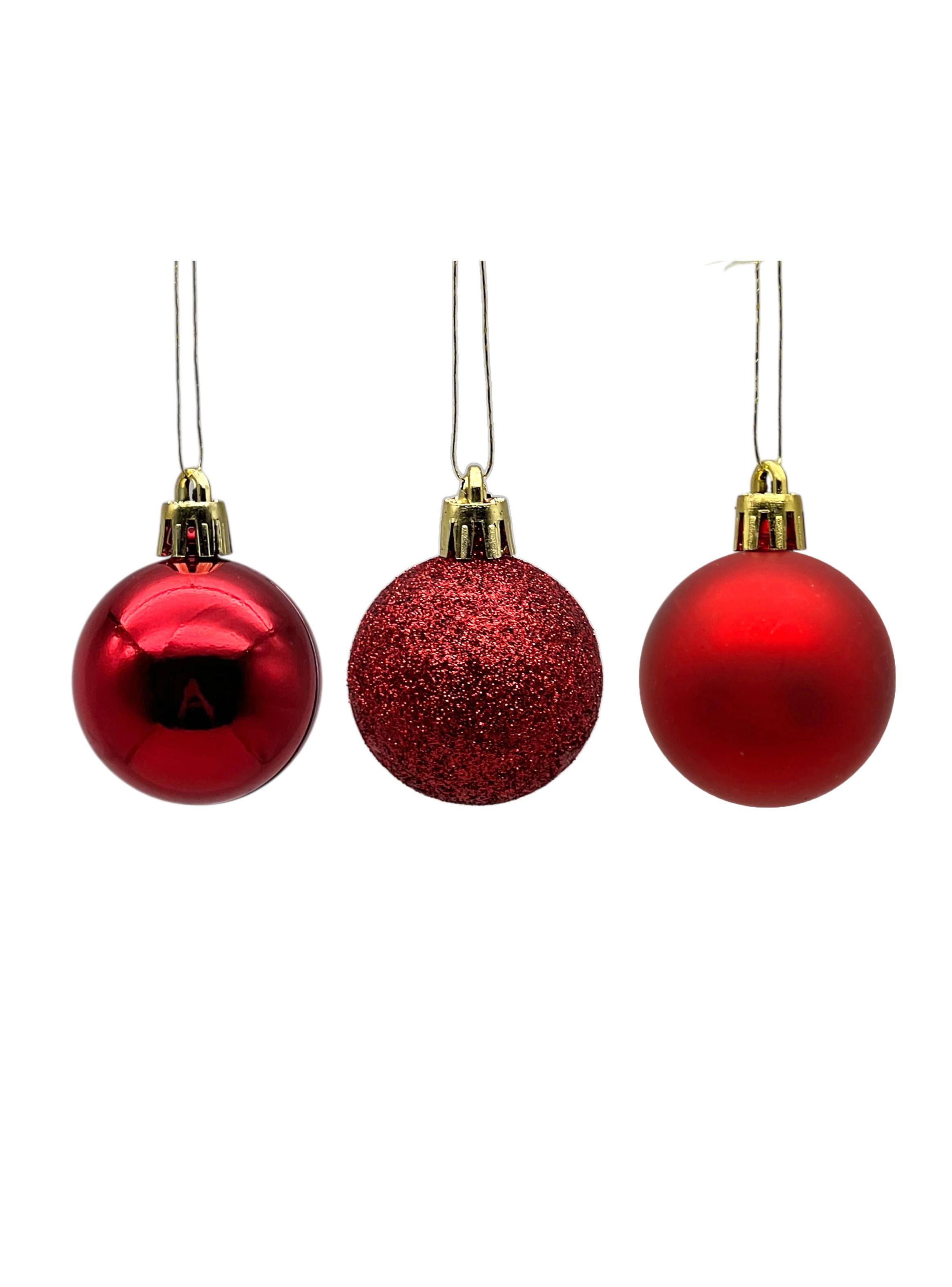 Set 16 Esferas Navidad Rojas 4 cm-2