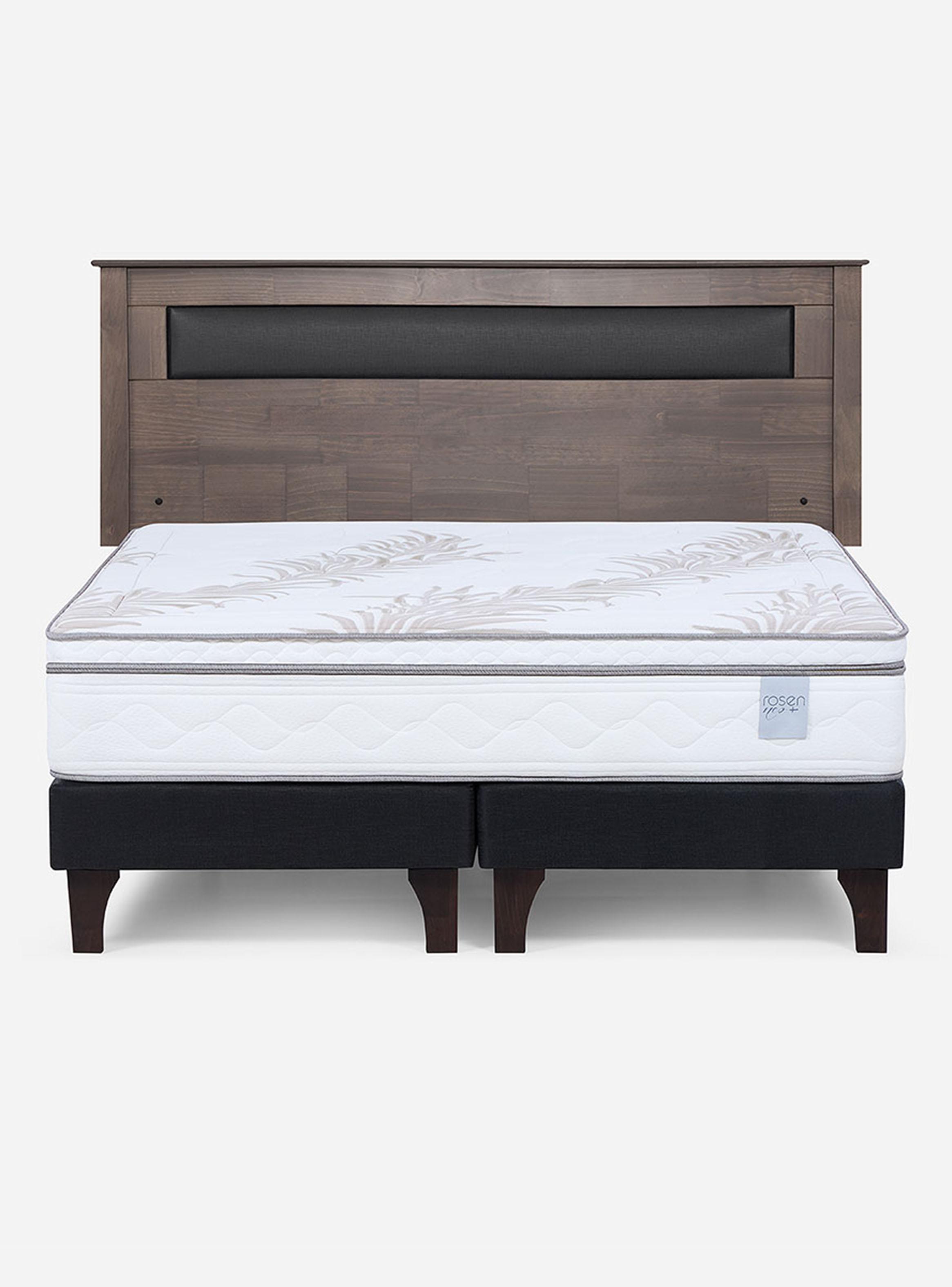 Cama 2 Plazas Neo Plus 1.50x2.00 BD + Respaldo Ferrara G-1