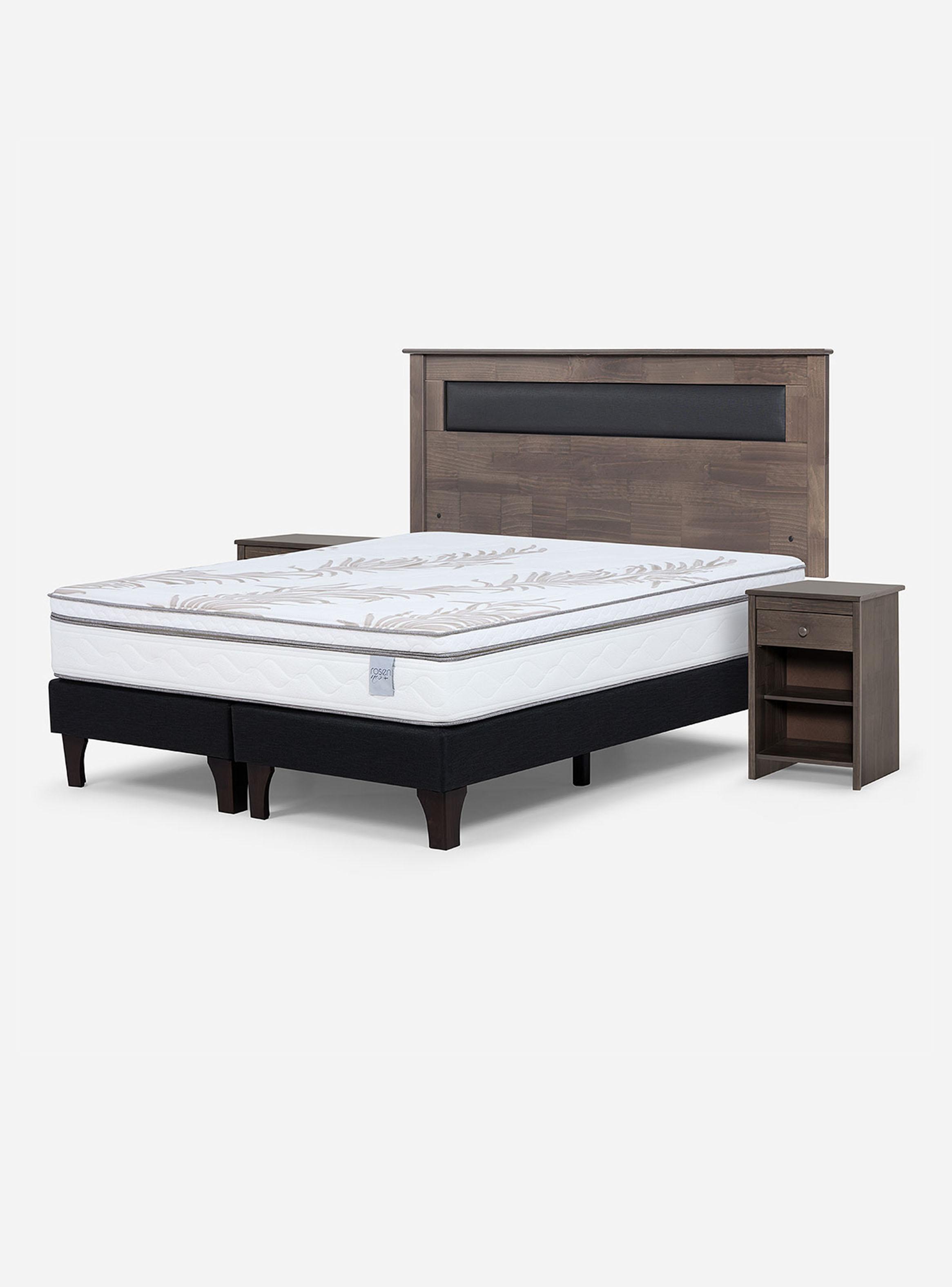Cama 2 Plazas Neo Plus 1.50x2.00 BD + Muebles Ferrara G-0