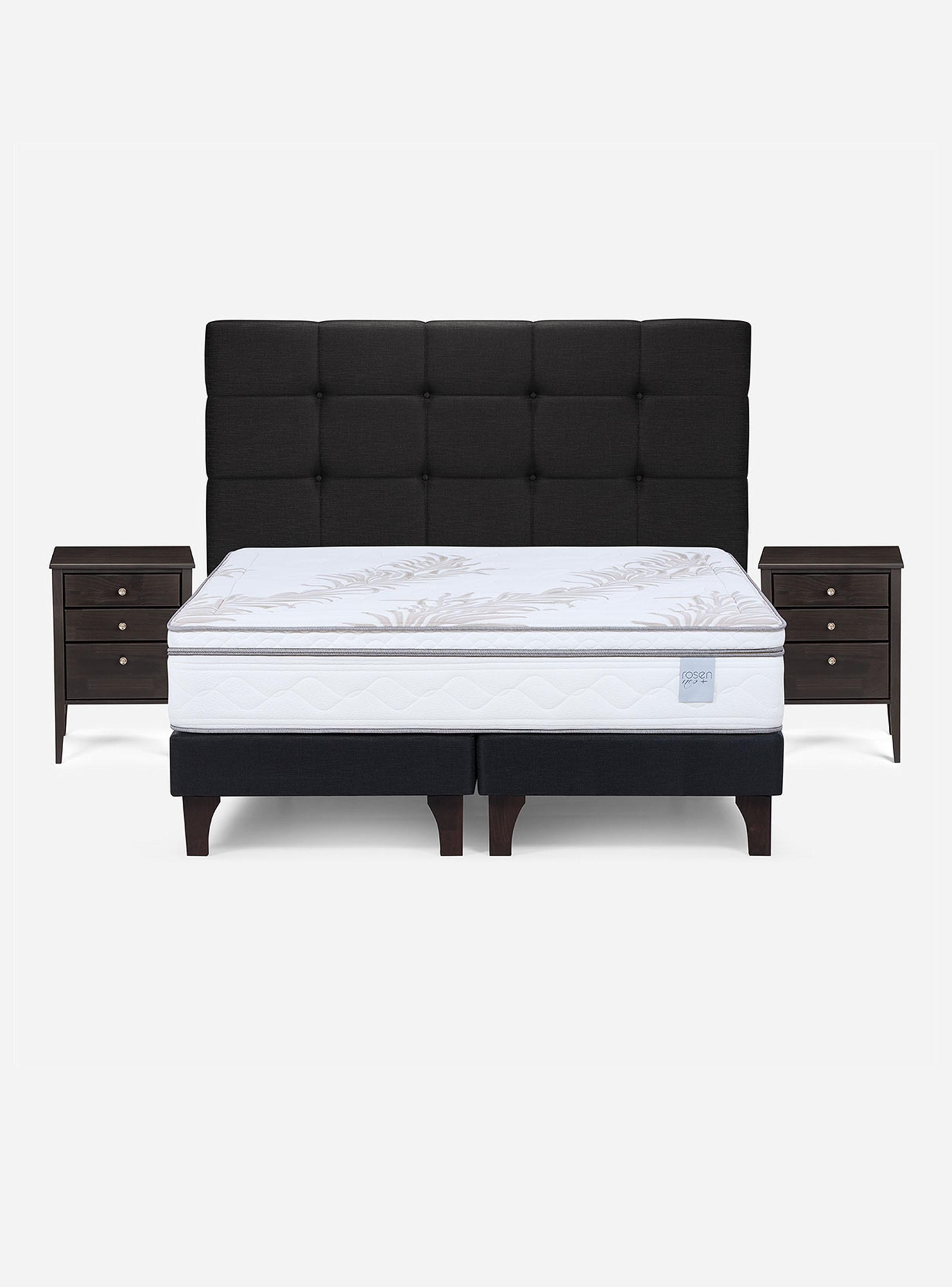 Cama 2 Plazas Neo Plus 1.50x2.00 BD + Muebles Issey Graf-1