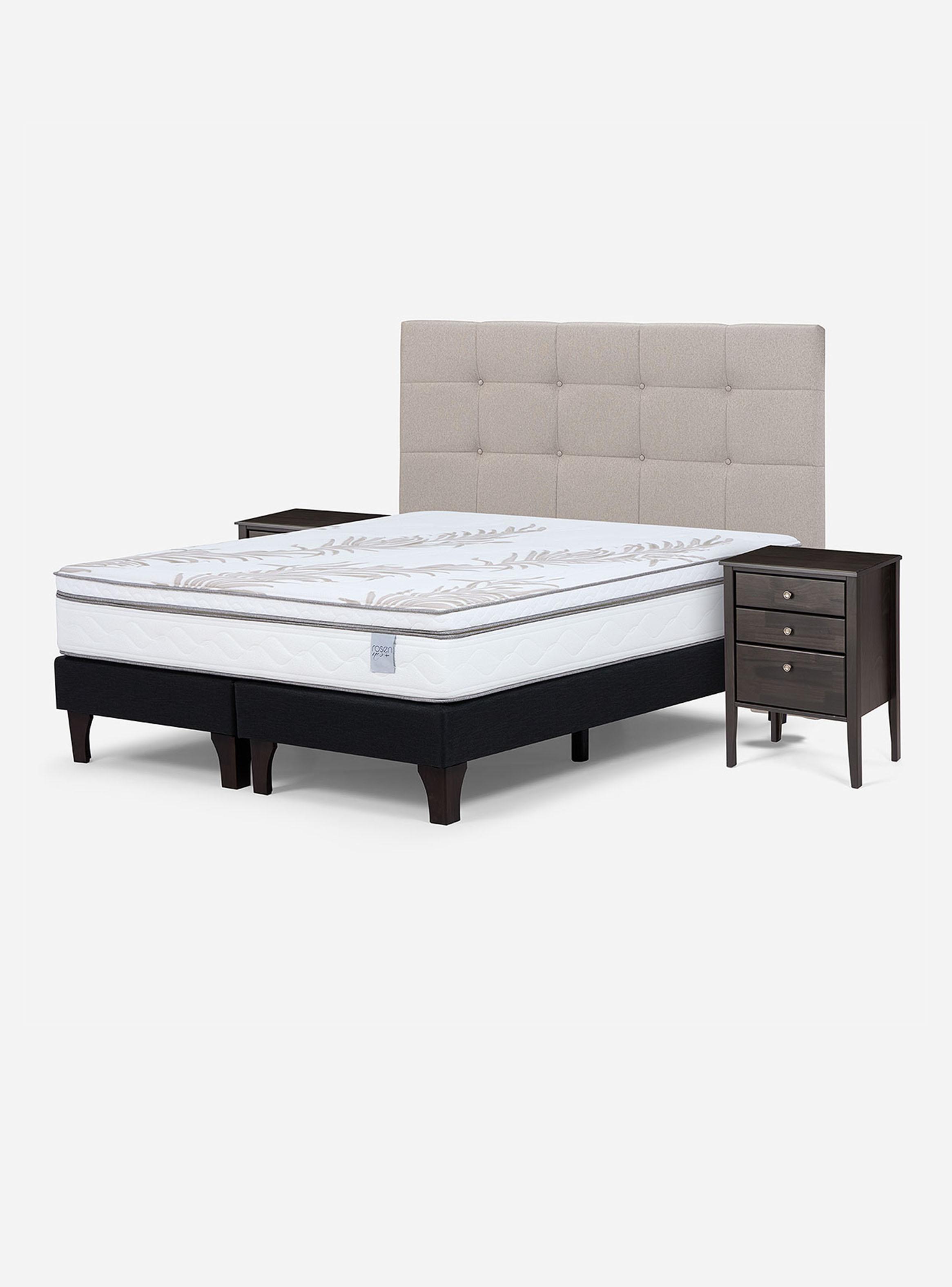 Cama 2 Plazas Neo Plus 1.50x2.00 BD + Muebles Issey Niebla-0