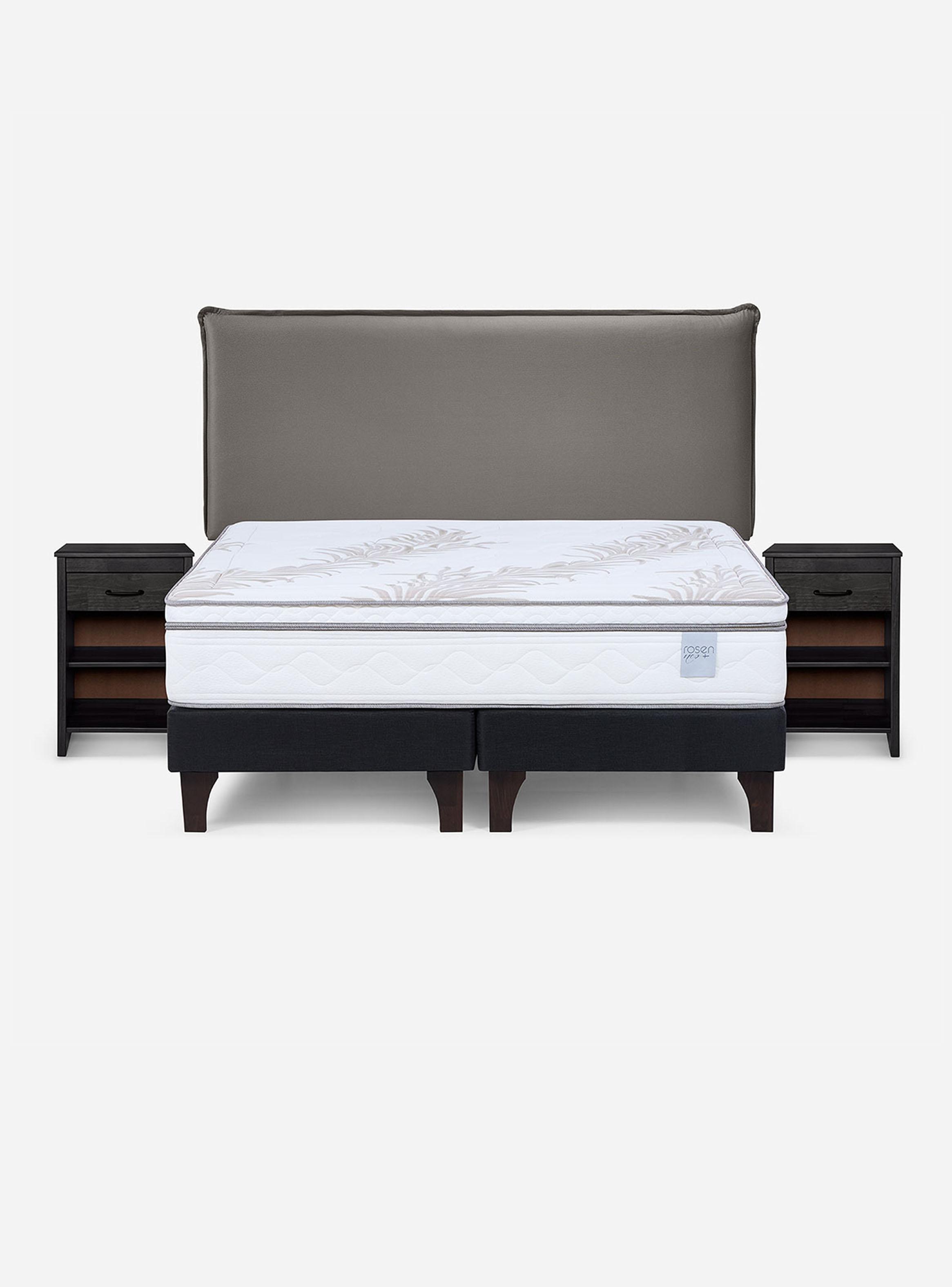 Cama 2 Plazas Neo Plus 1.50x2.00 BD + Muebles Maurice G-1