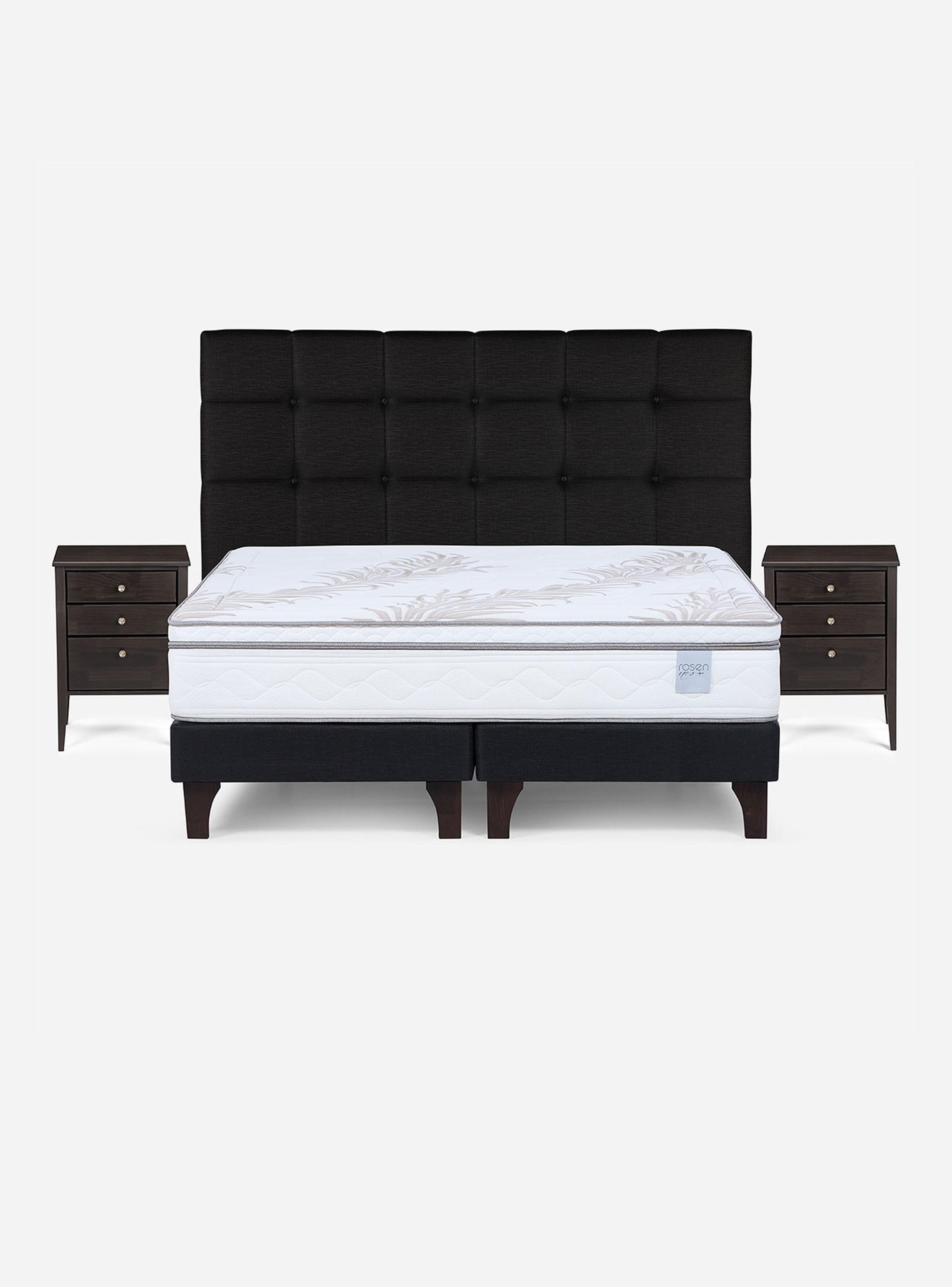 Cama Europea King Neo Plus 1.80x2.00 Issey Grafito-1