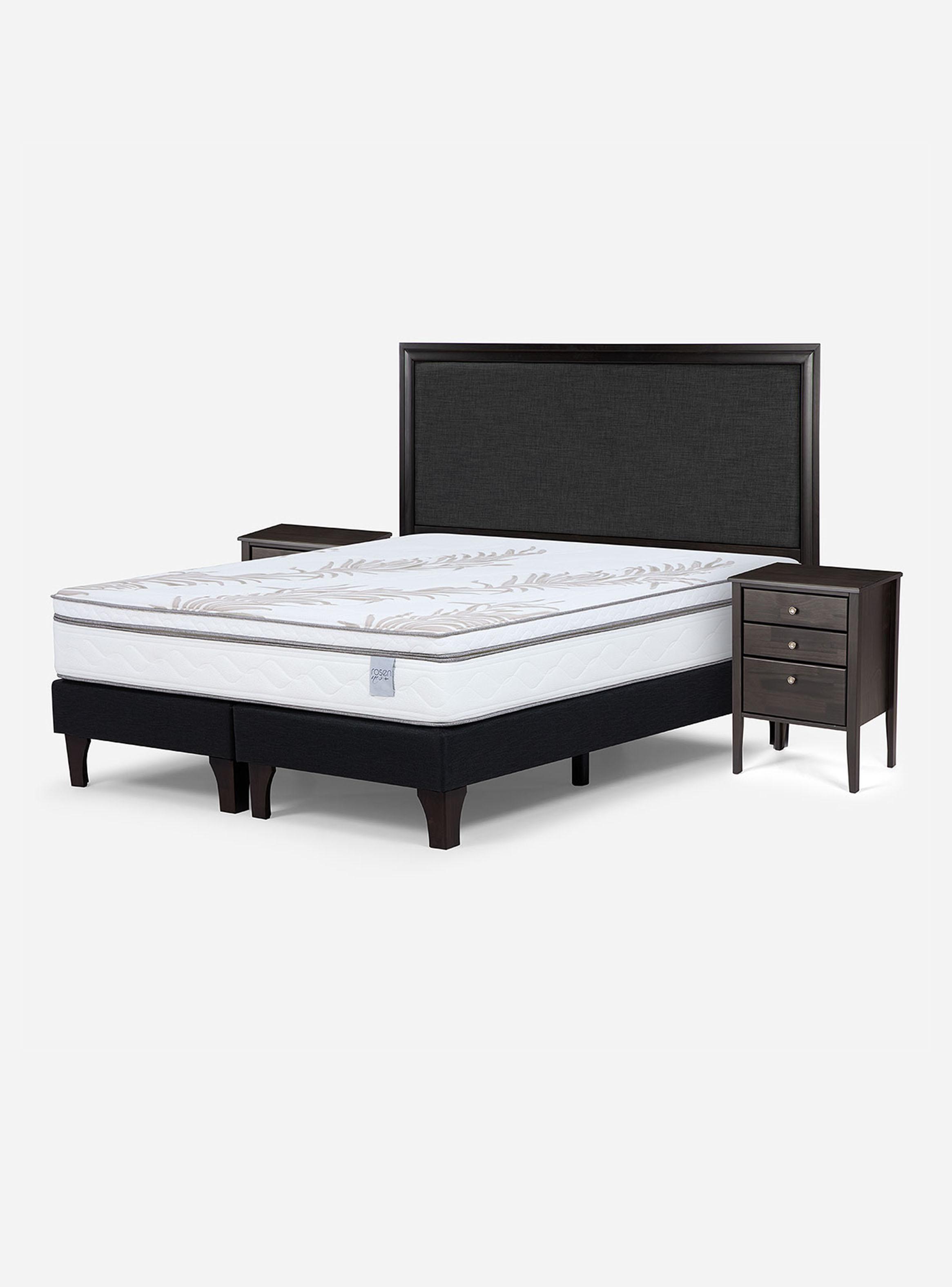 Cama King Neo Plus 1.80x2.00 BD + Muebles Nolita Grafito-0